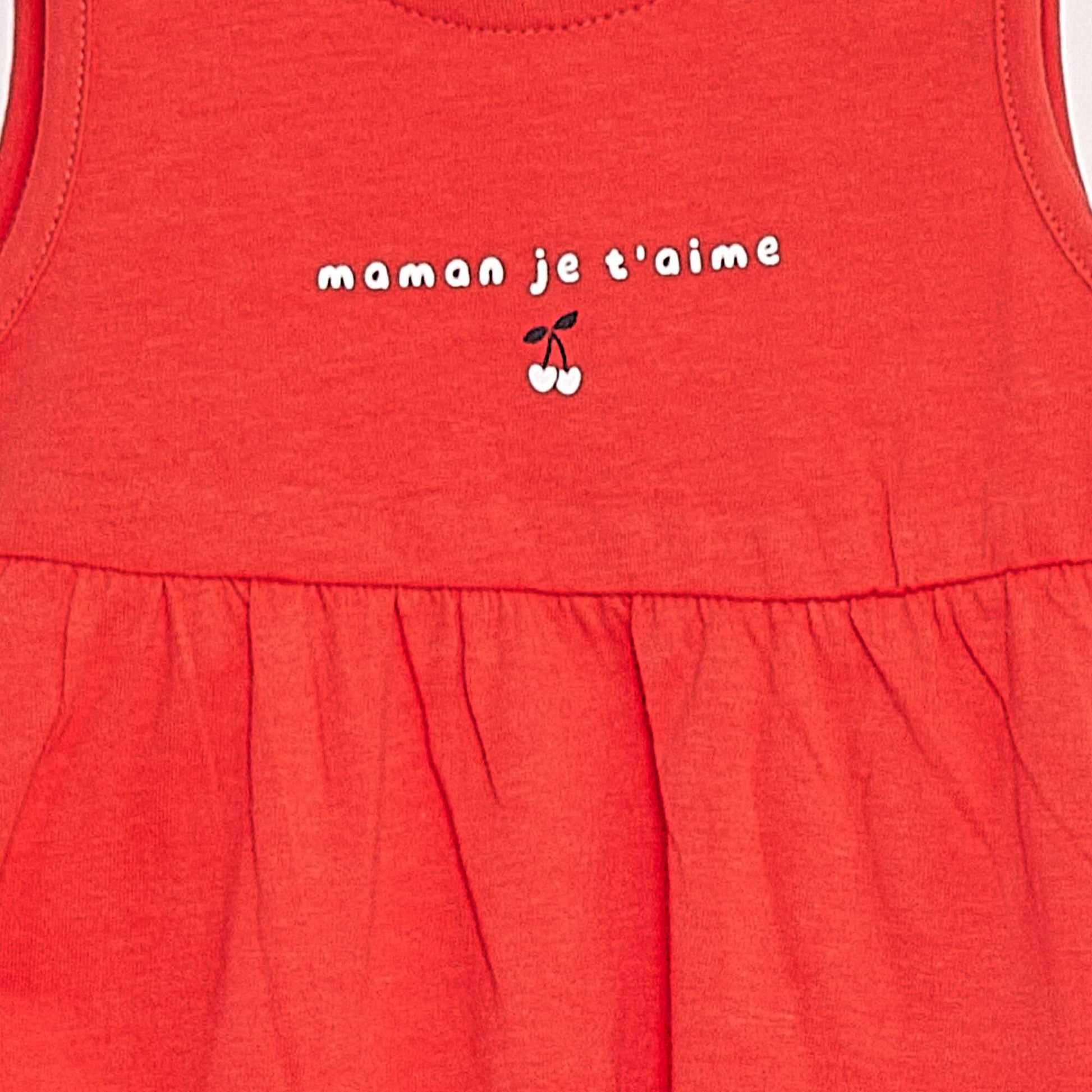 Robe à bretelles avec imprimé ROUGE