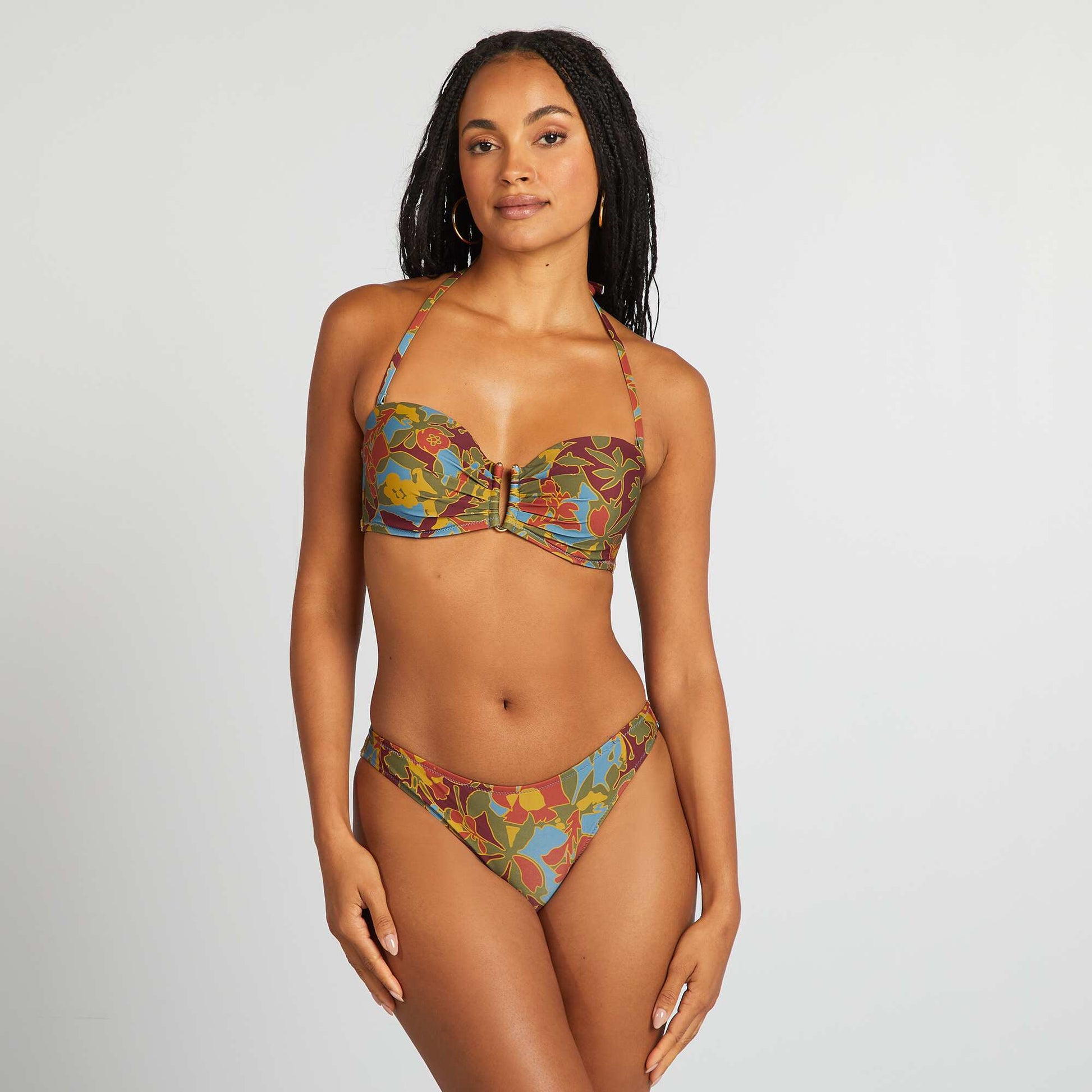 Soutien-gorge de bain fleuri à coques IMPRIMé FLEURI