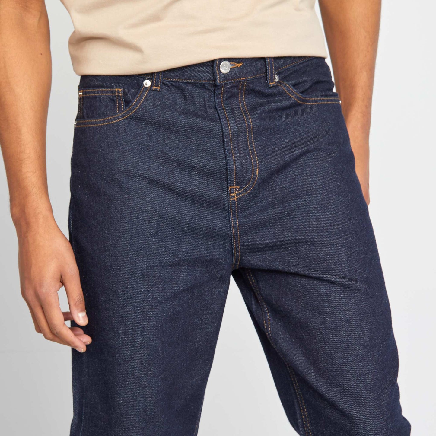 Jean tapered slim / coupe fuselée 5 poches BLEU