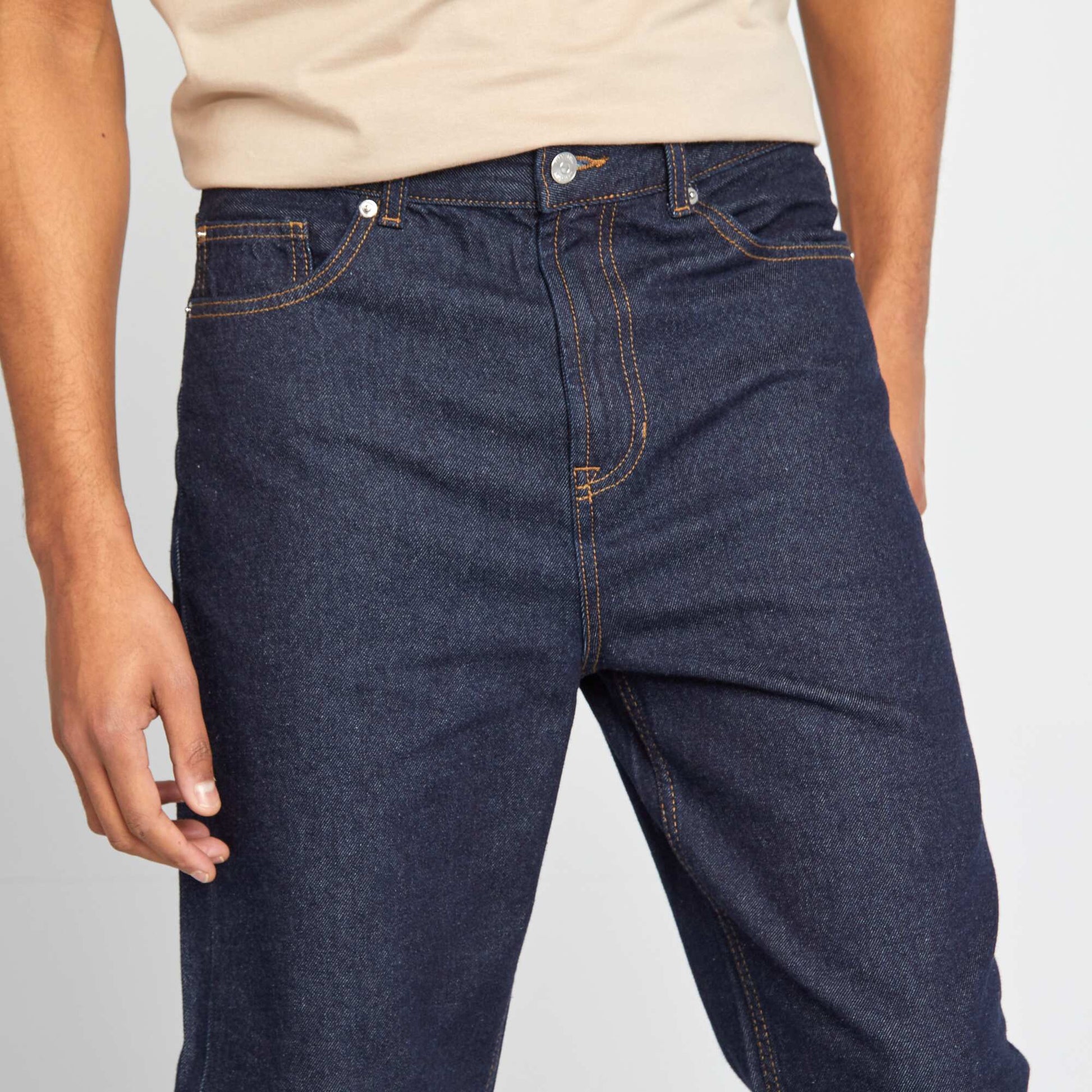 Jean tapered slim / coupe fuselée 5 poches BLEU