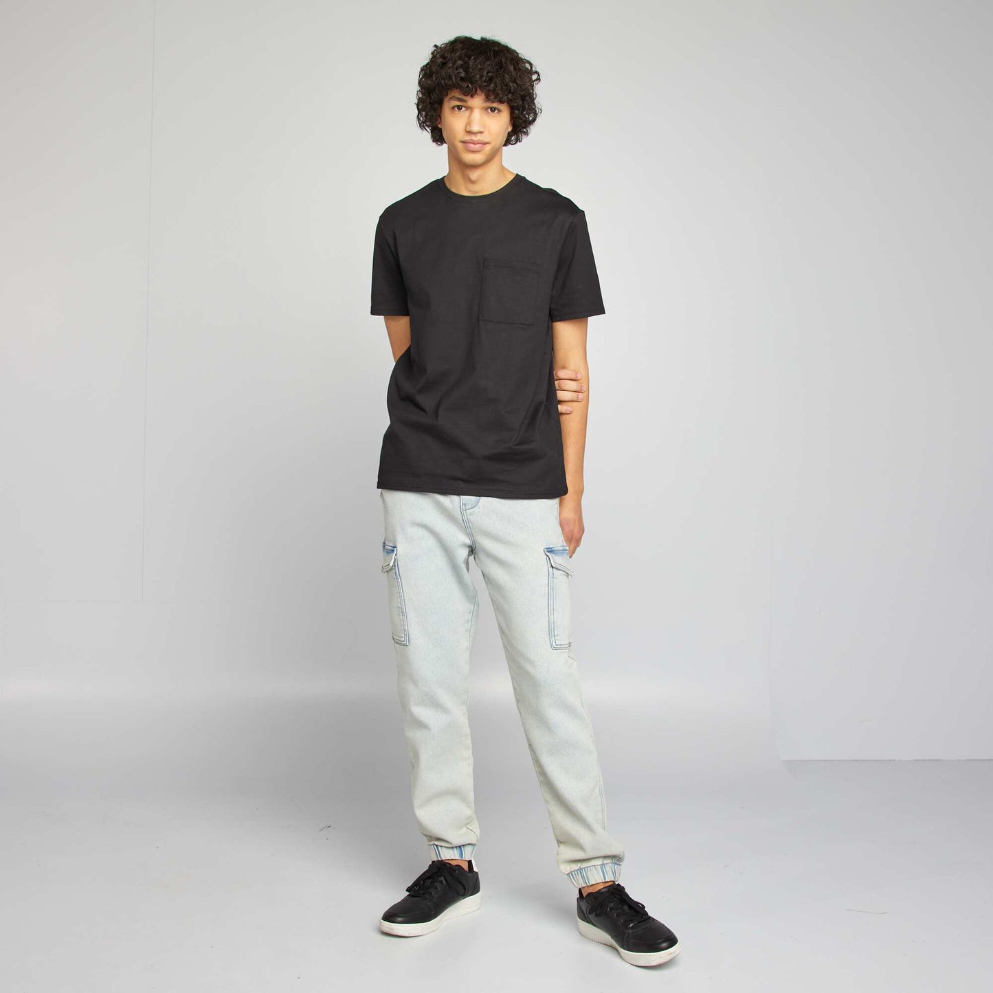 Pantalon jogger multipoches BLEU