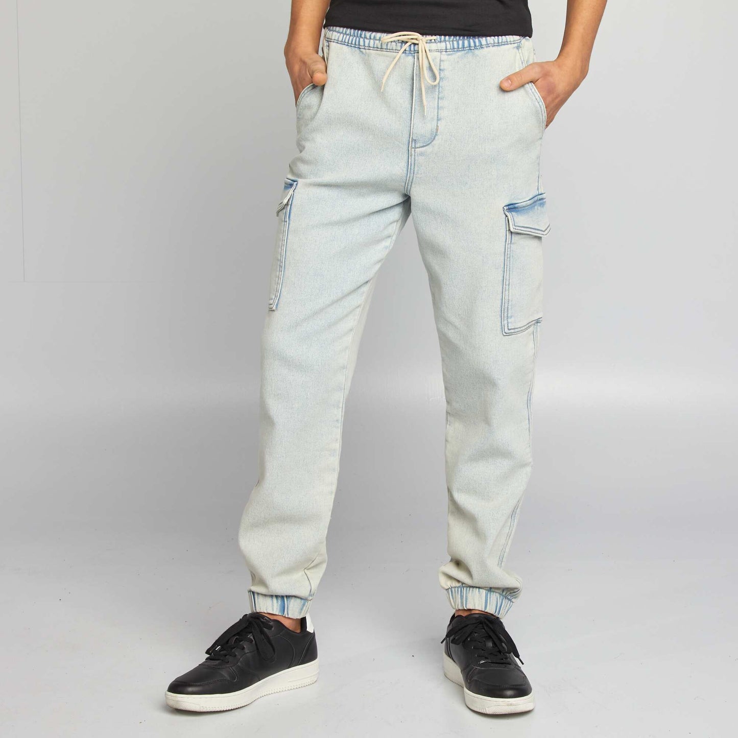 Pantalon jogger multipoches BLEU