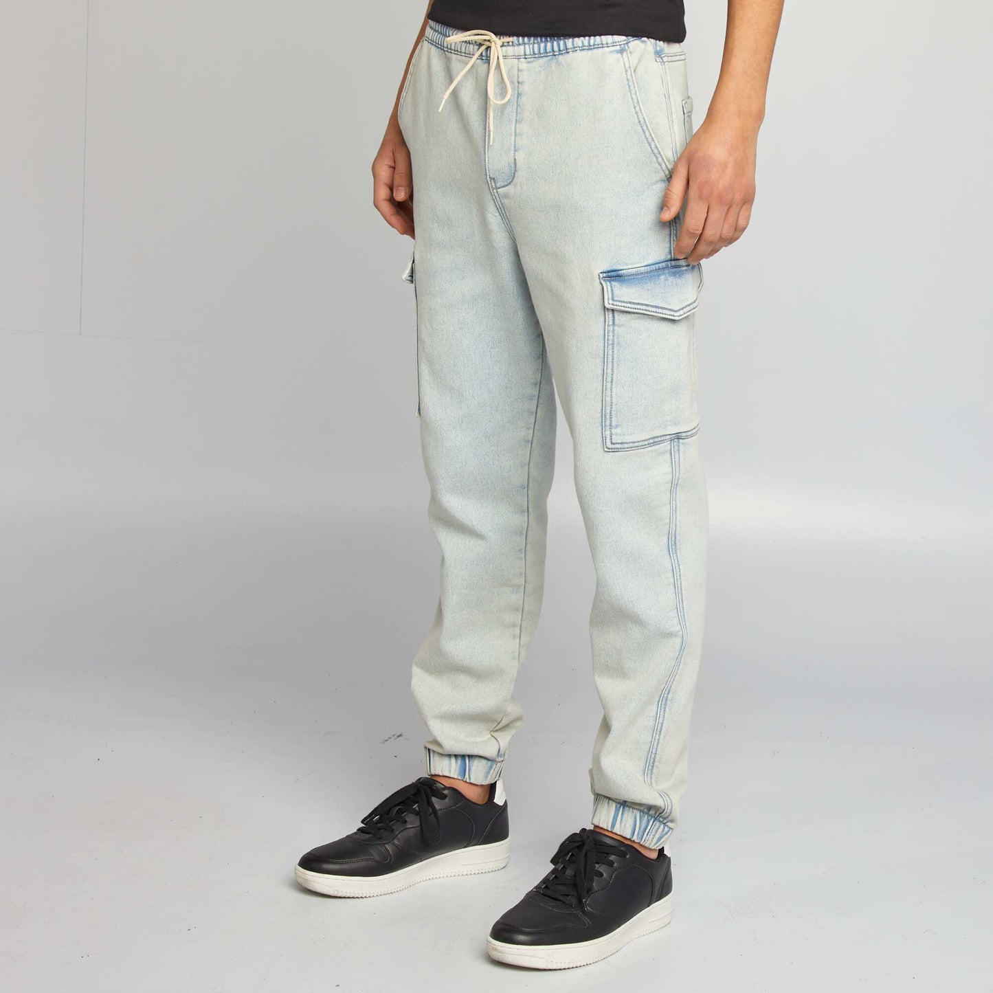 Pantalon jogger multipoches BLEU