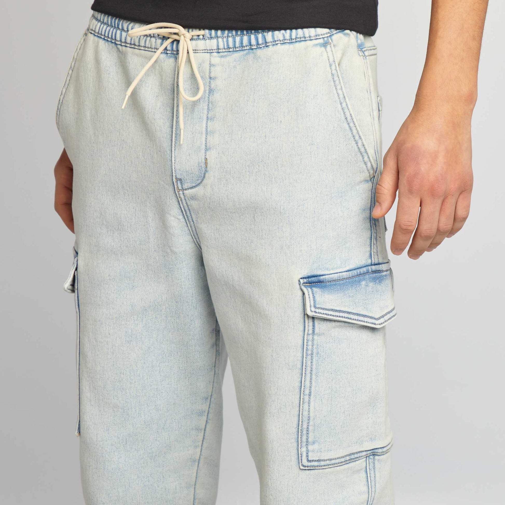 Pantalon jogger multipoches BLEU