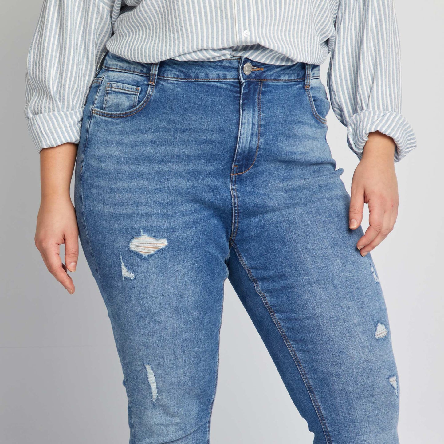 Pantalon slim stretch BLEU