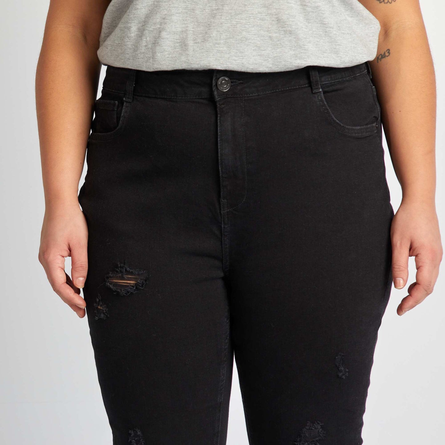 Pantalon slim stretch NOIR