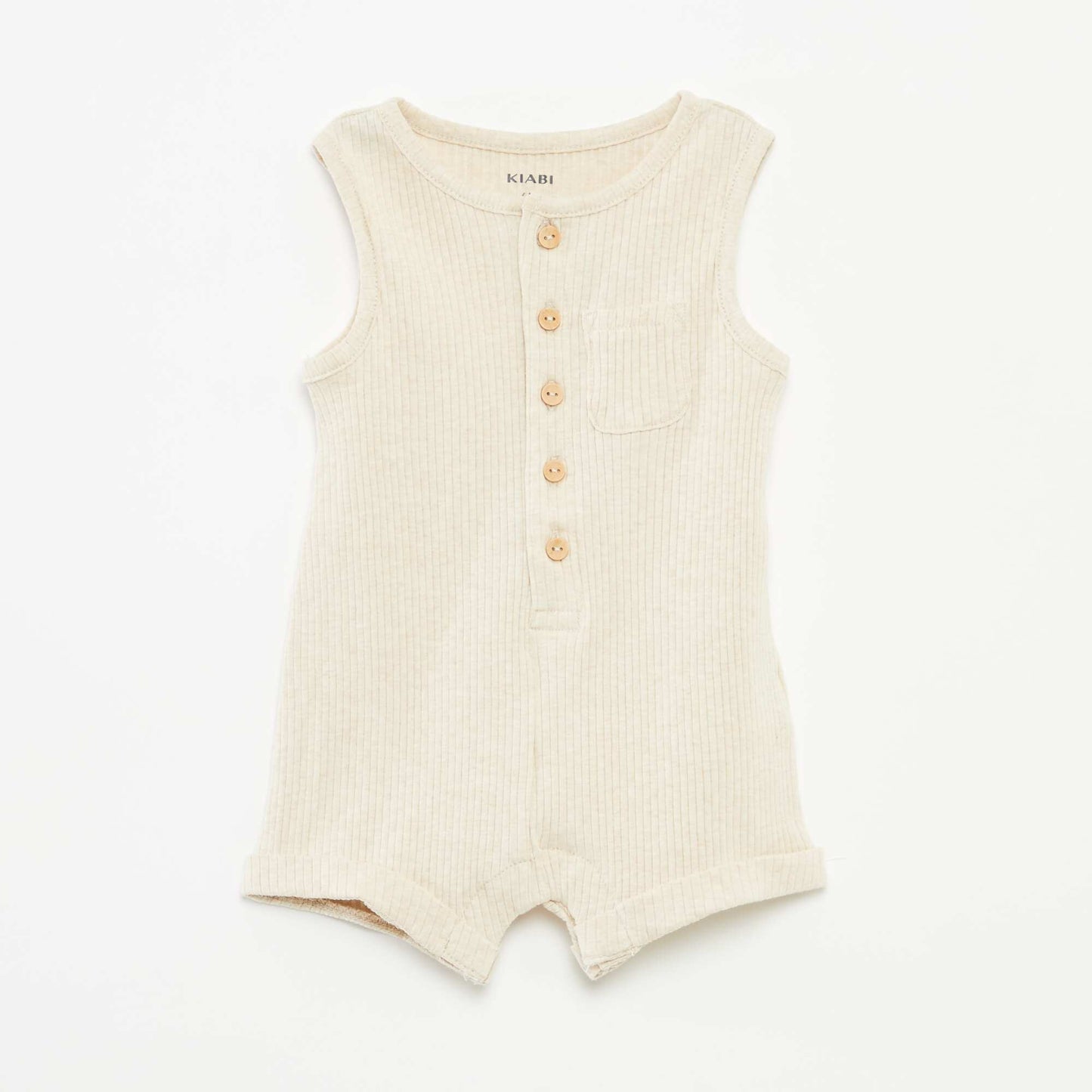 Barboteuse courte à imprimé BEIGE