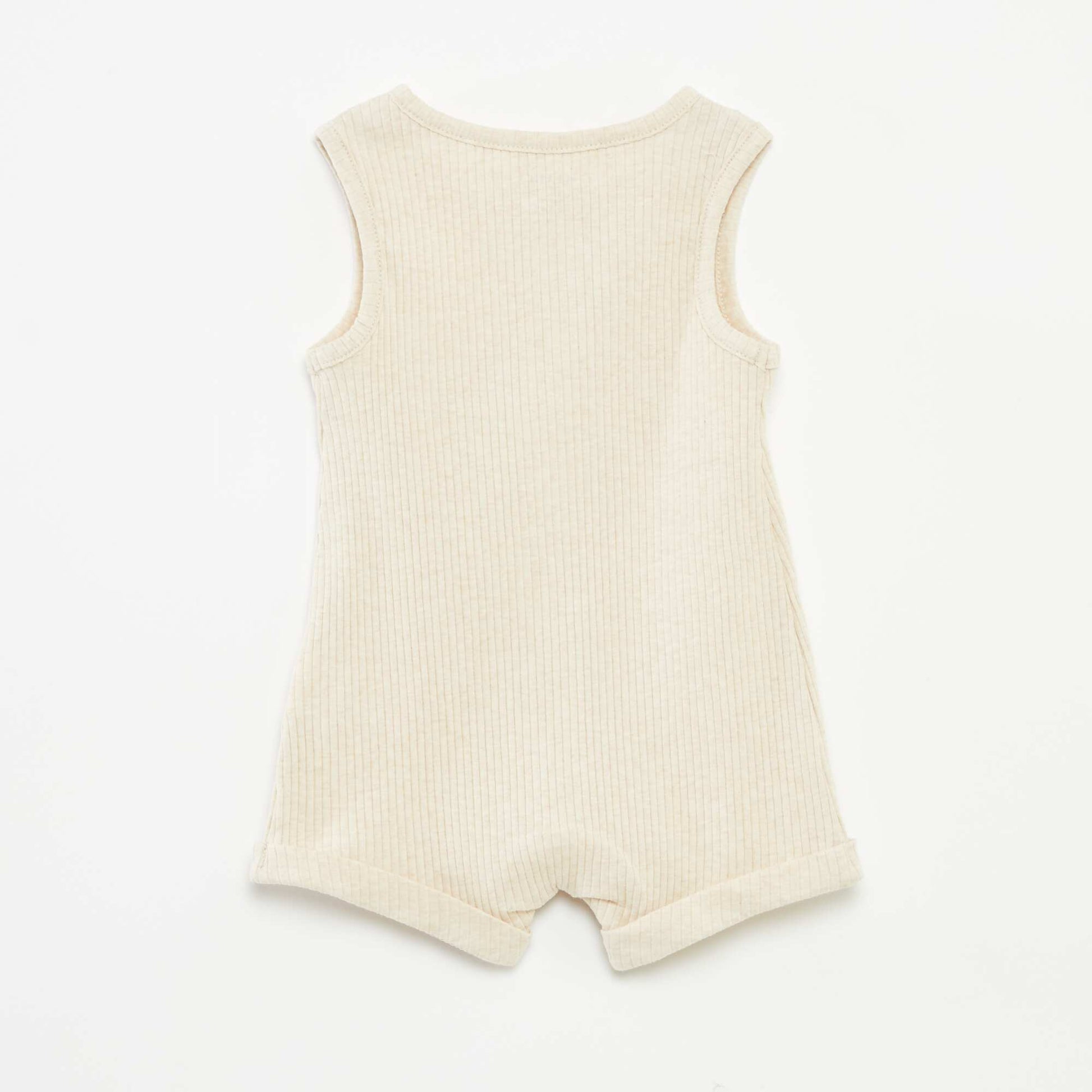 Barboteuse courte à imprimé BEIGE