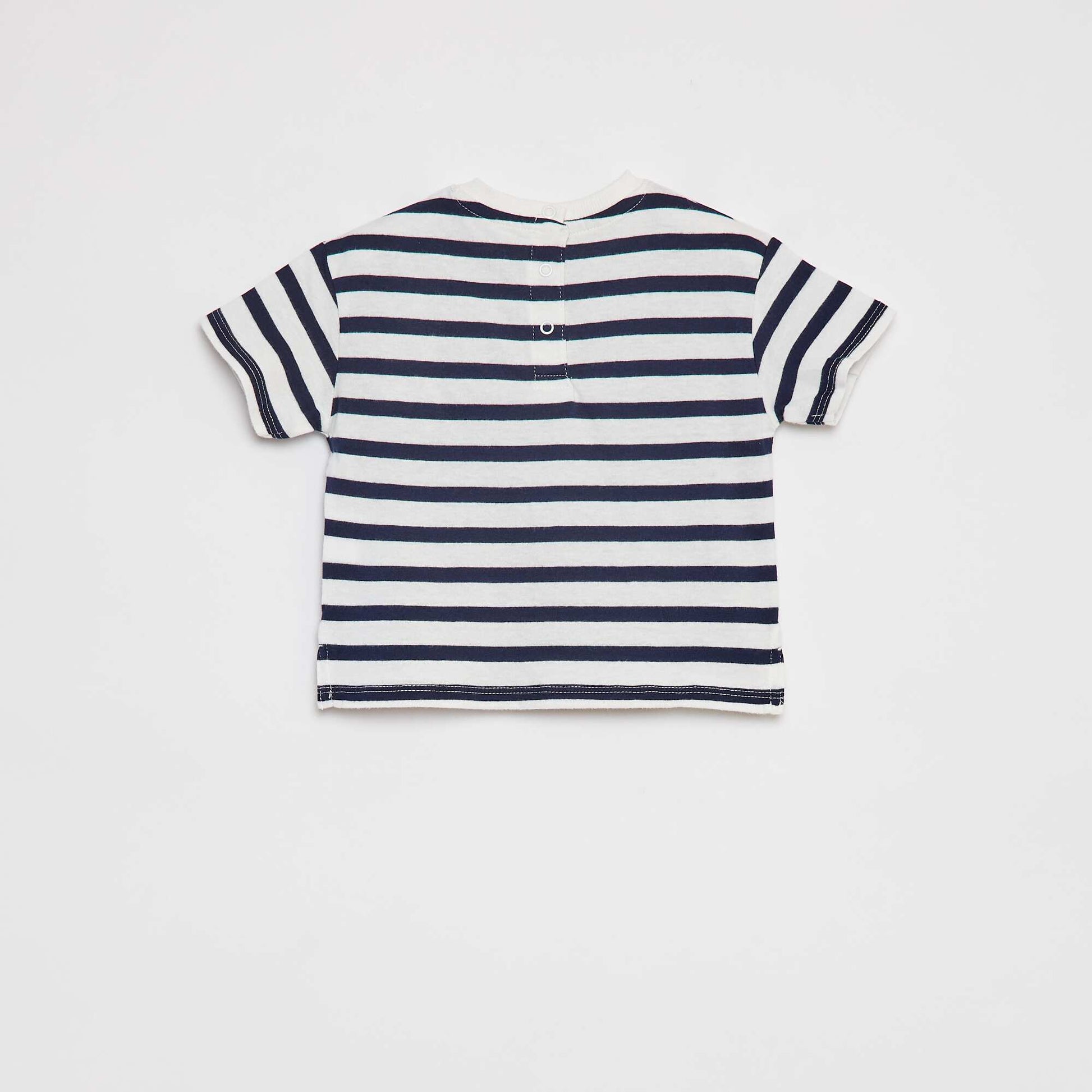 T-shirt à rayures BLEU MARINE