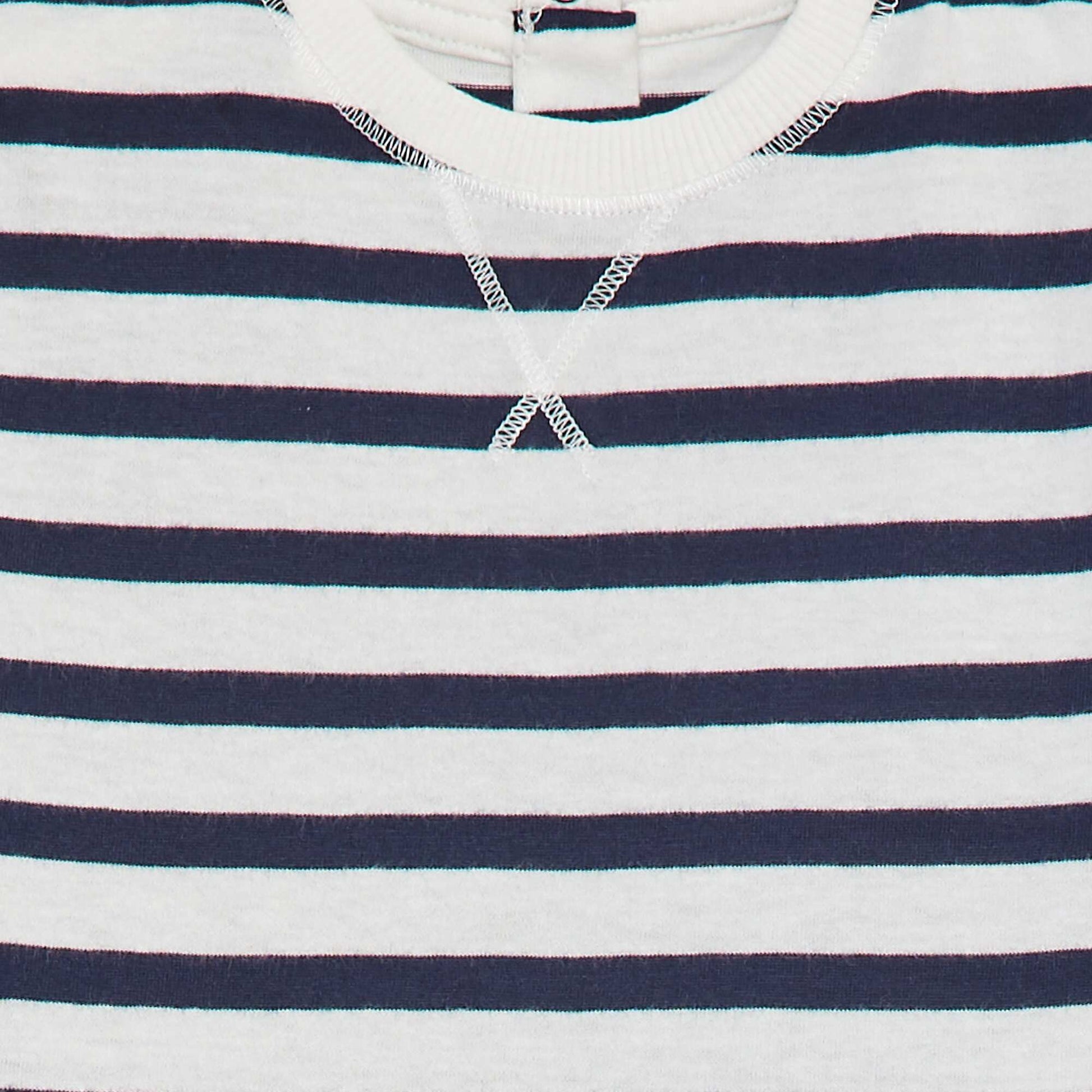 T-shirt à rayures BLEU MARINE