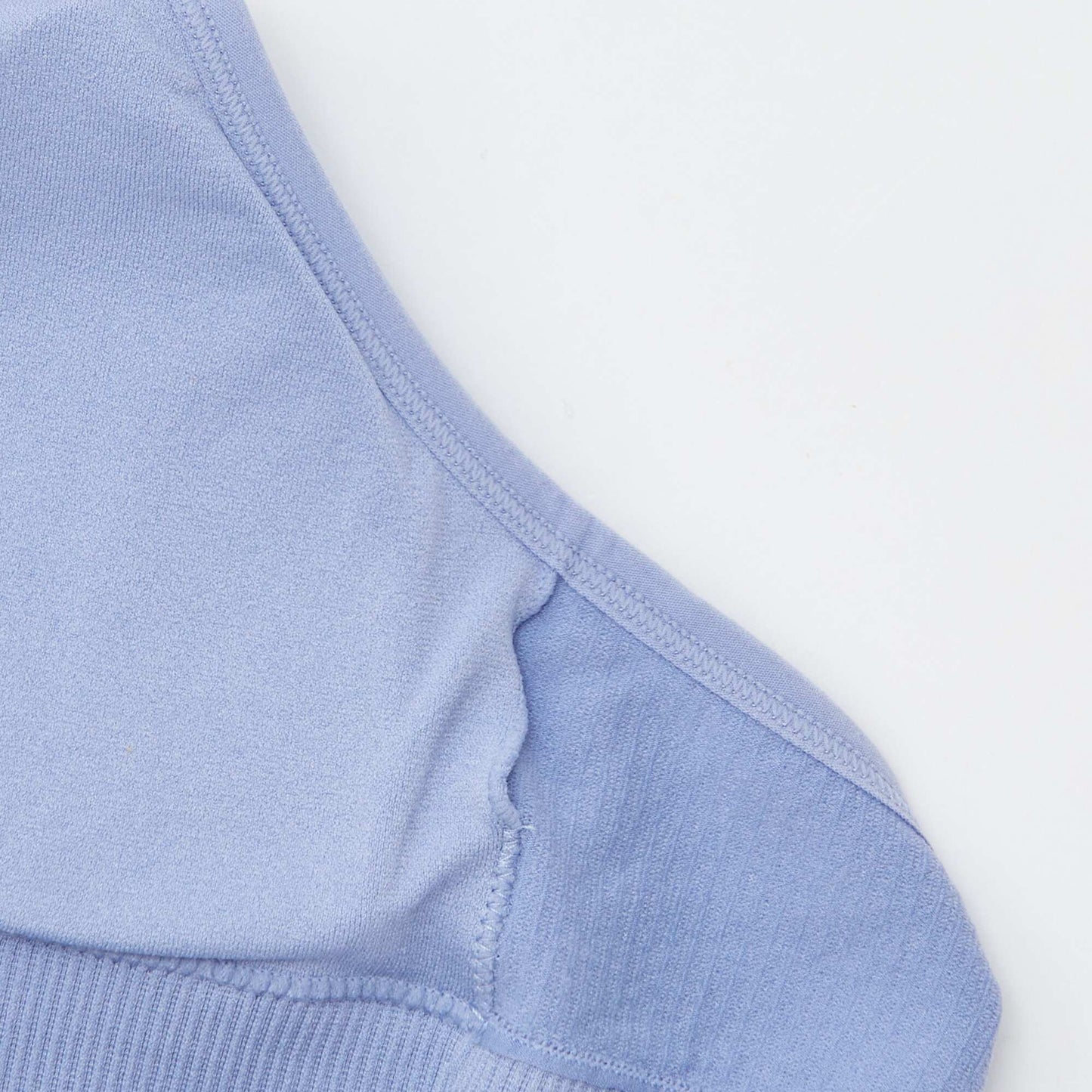 Lot de 2 brassières côtelés VIOLET/BLANC