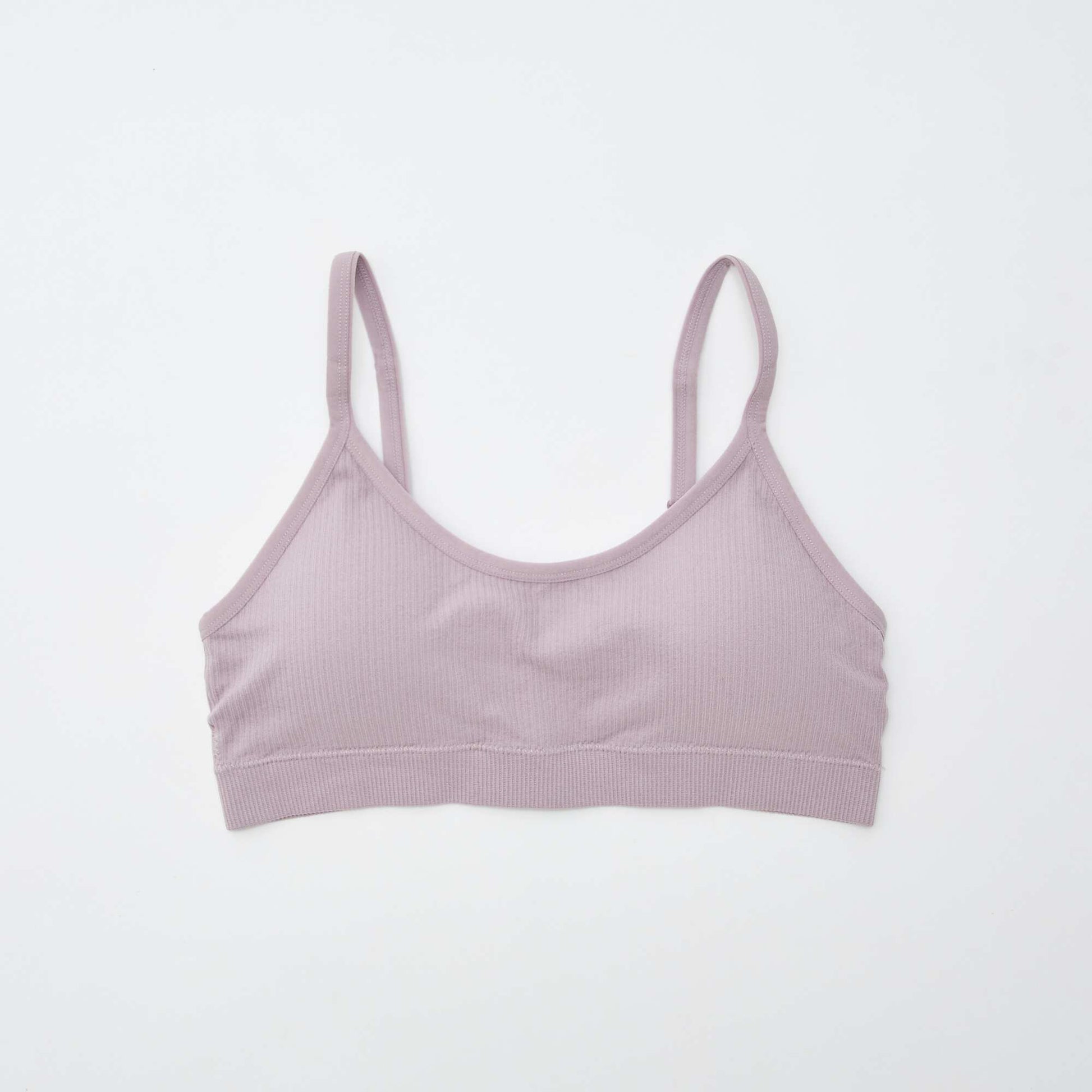 Lot de 2 brassières côtelés NOIR/VIOLET