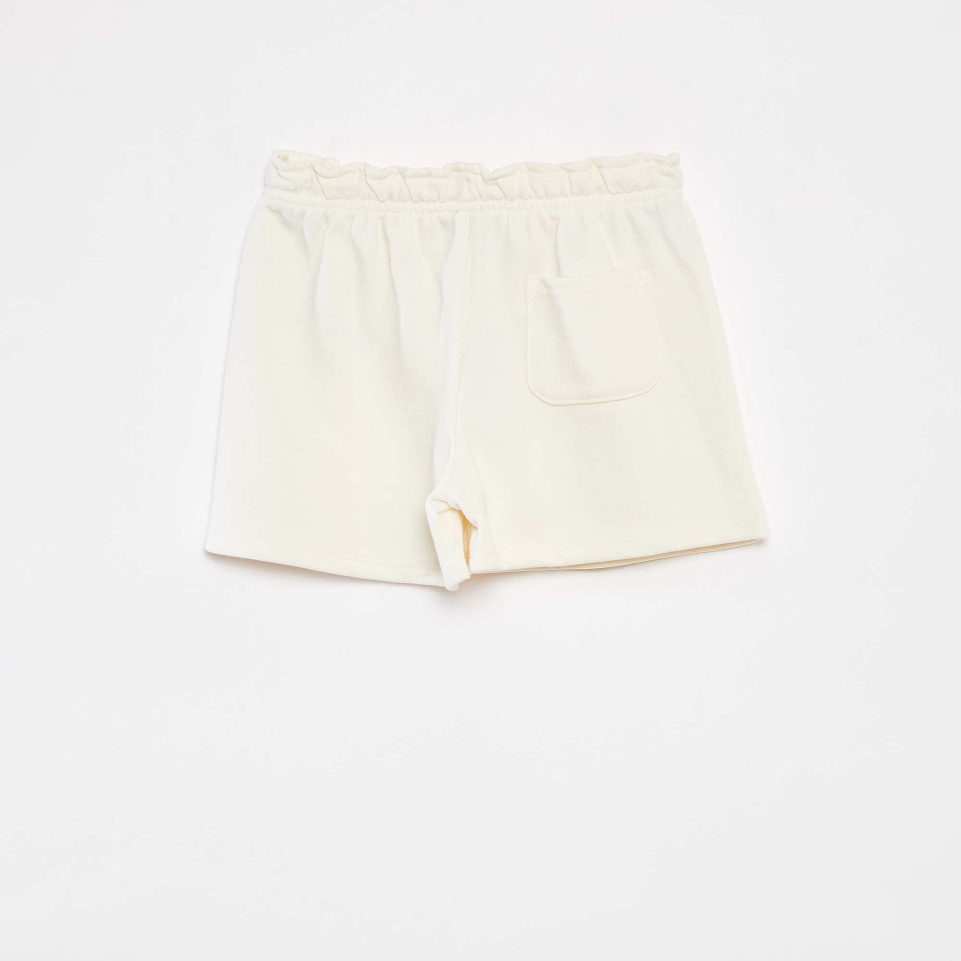 Short en molleton uni BLANC