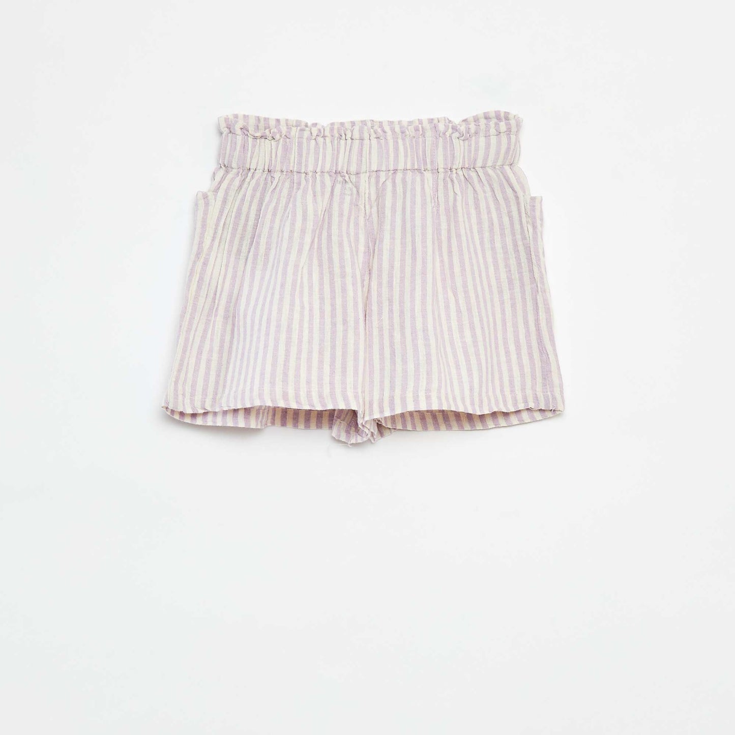 Short fluide à rayures VIOLET