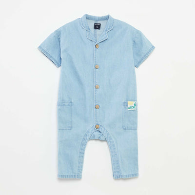 Combinaison longue en denim BLEU