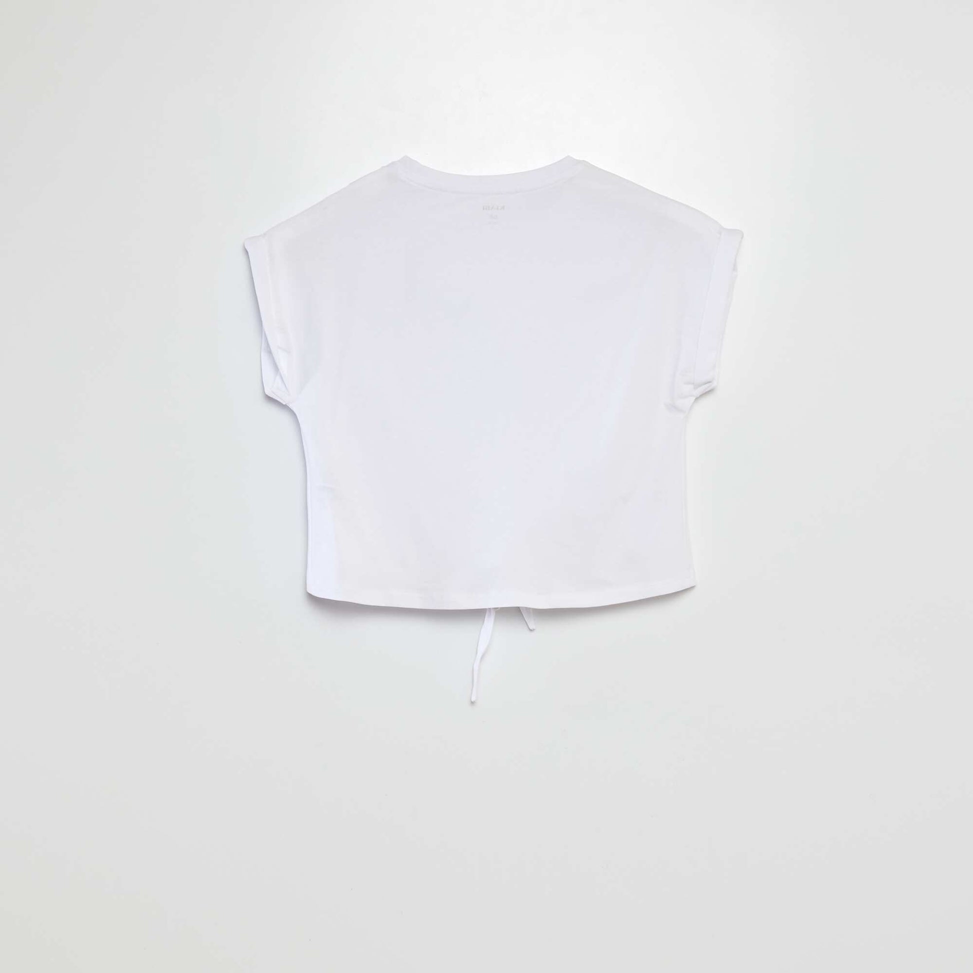 T-shirt manches courtes à nouer à la base BLANC
