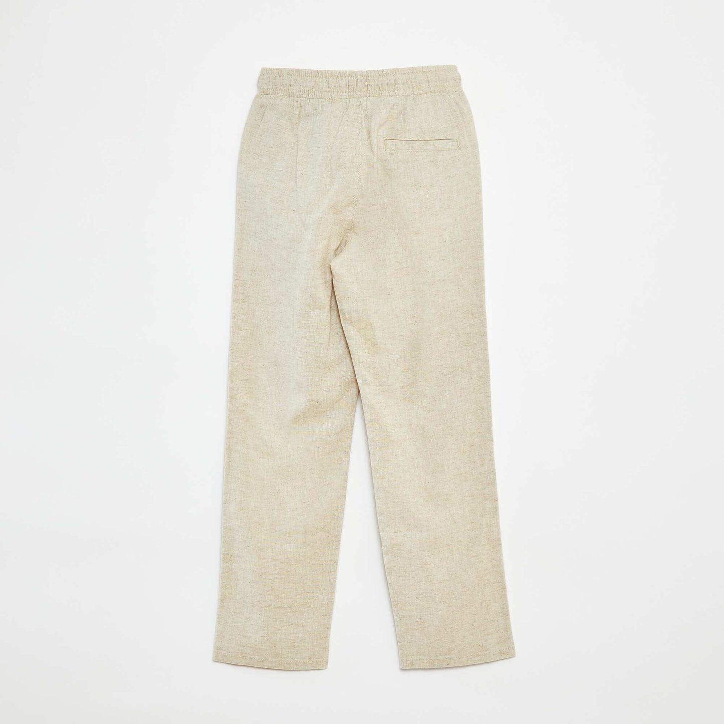 Pantalon regular en lin BLANC