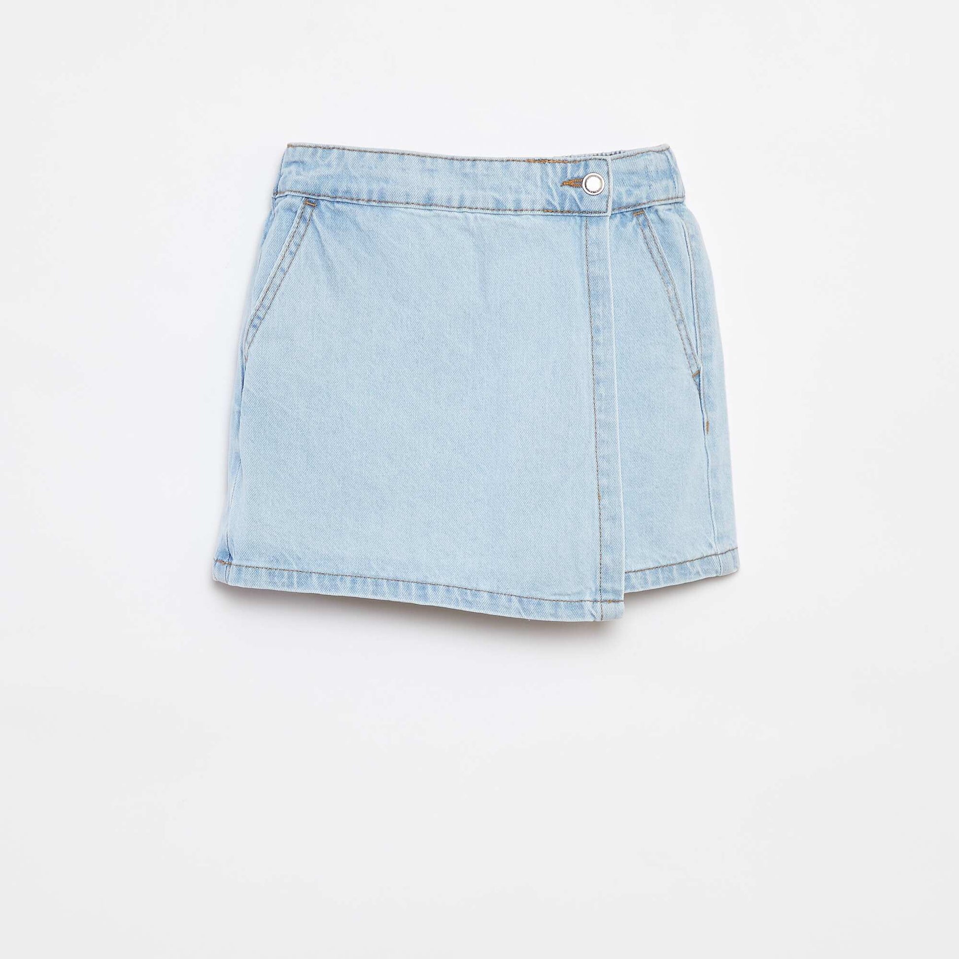 Jupe short en denim BLEU
