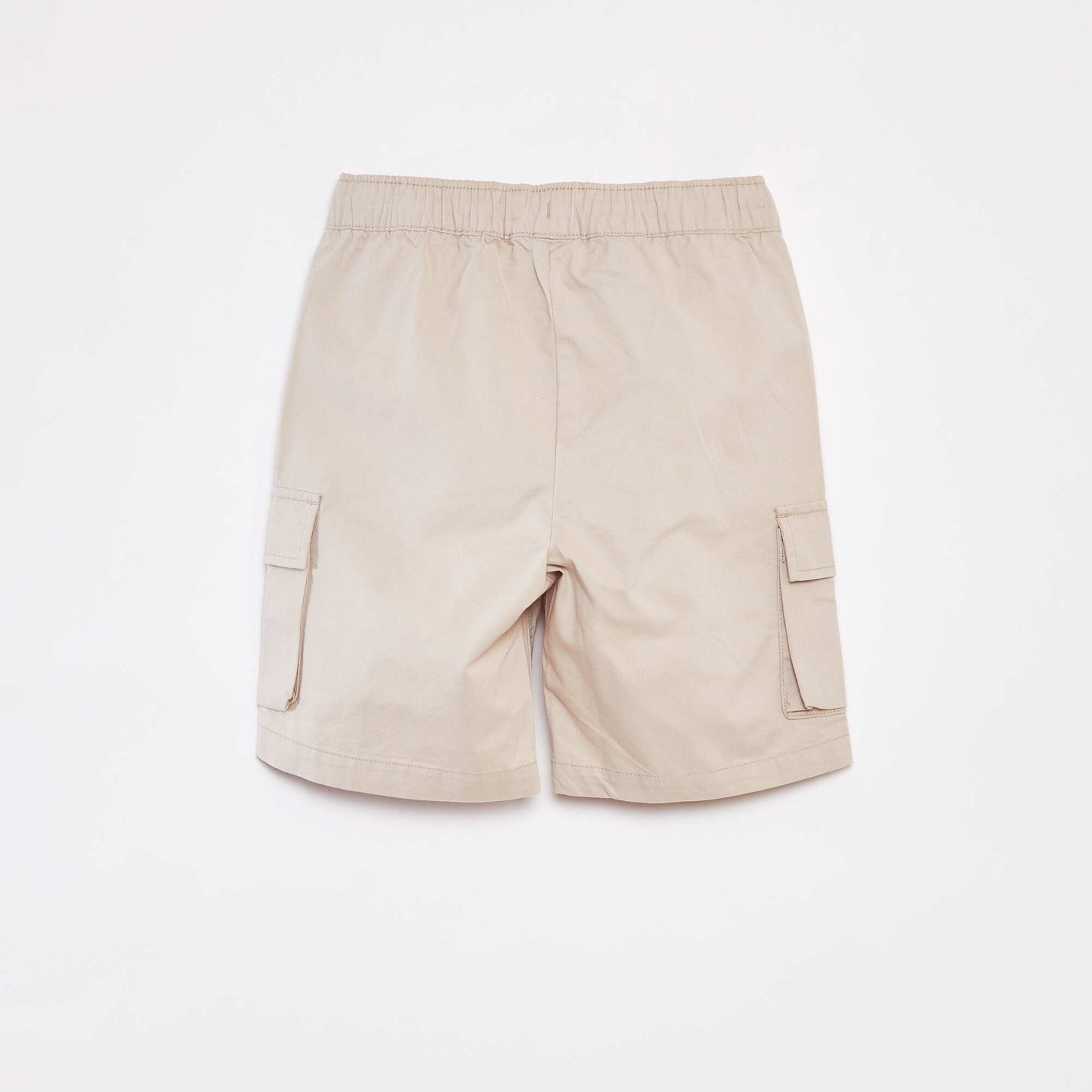 Bermuda uni avec poches à rabat BEIGE
