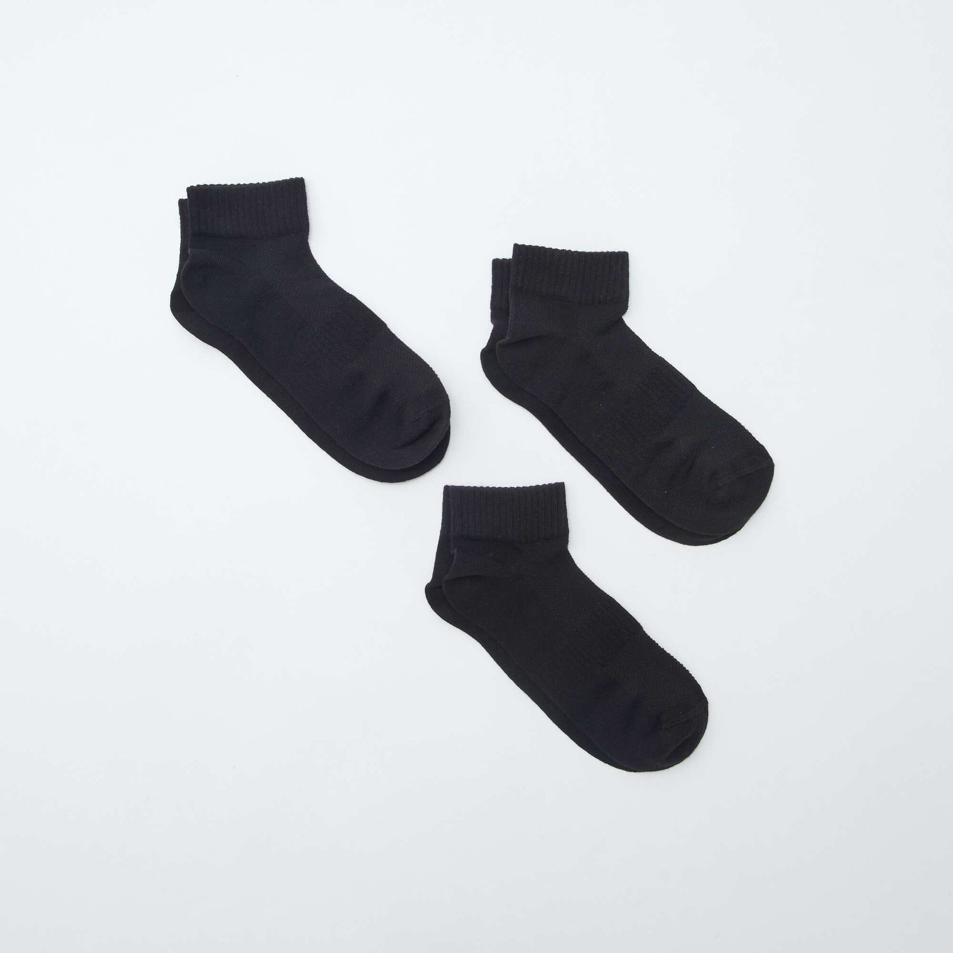 Lot de 3 chaussettes de sport NOIR