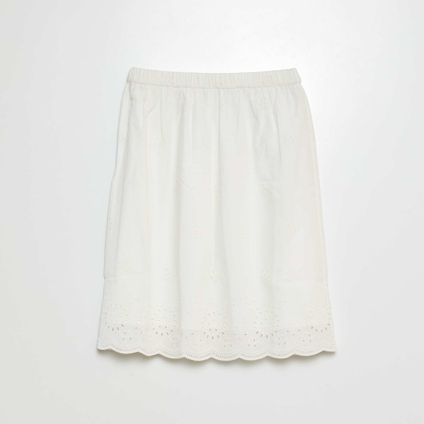 Jupe motifs dentelle BLANC