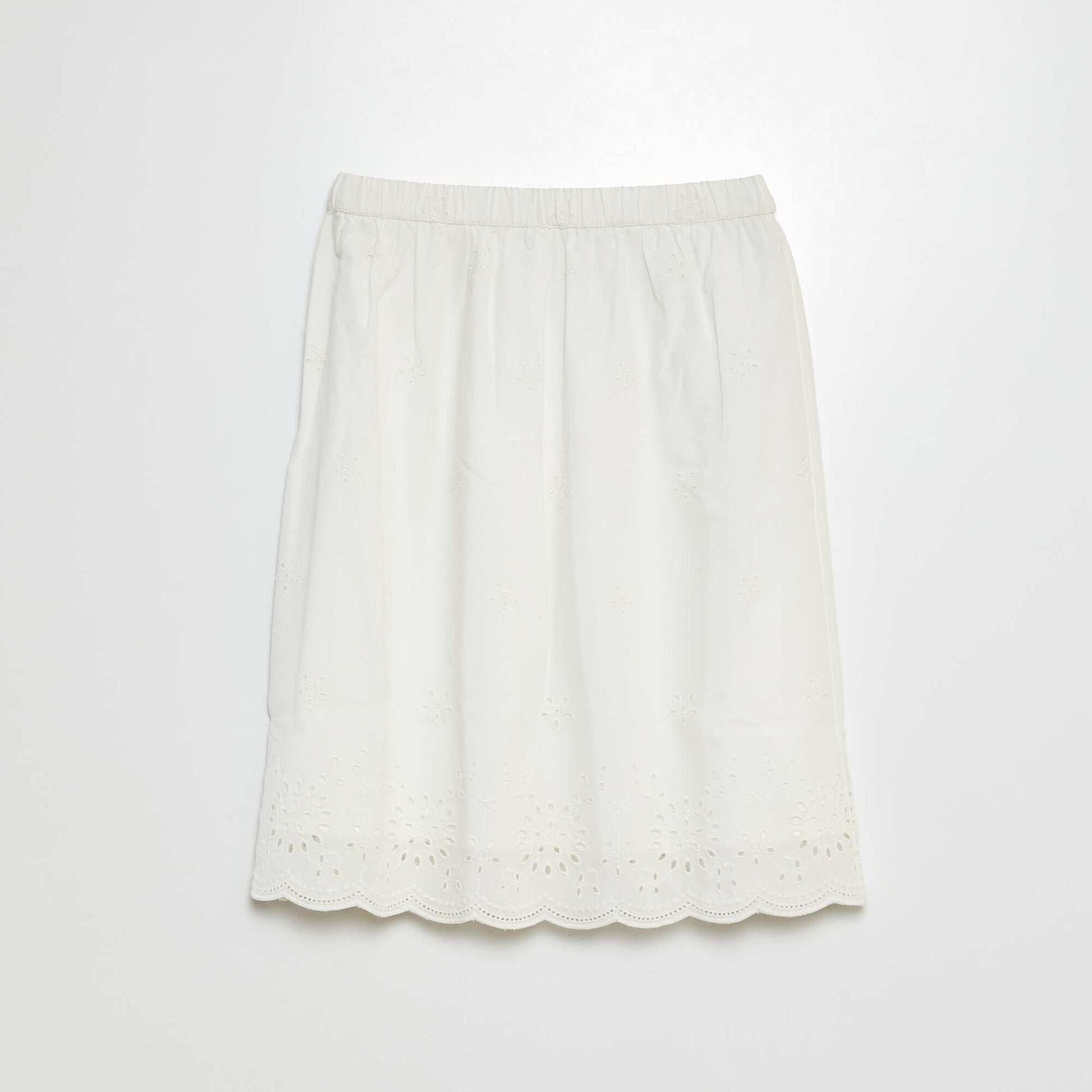 Jupe motifs dentelle BLANC
