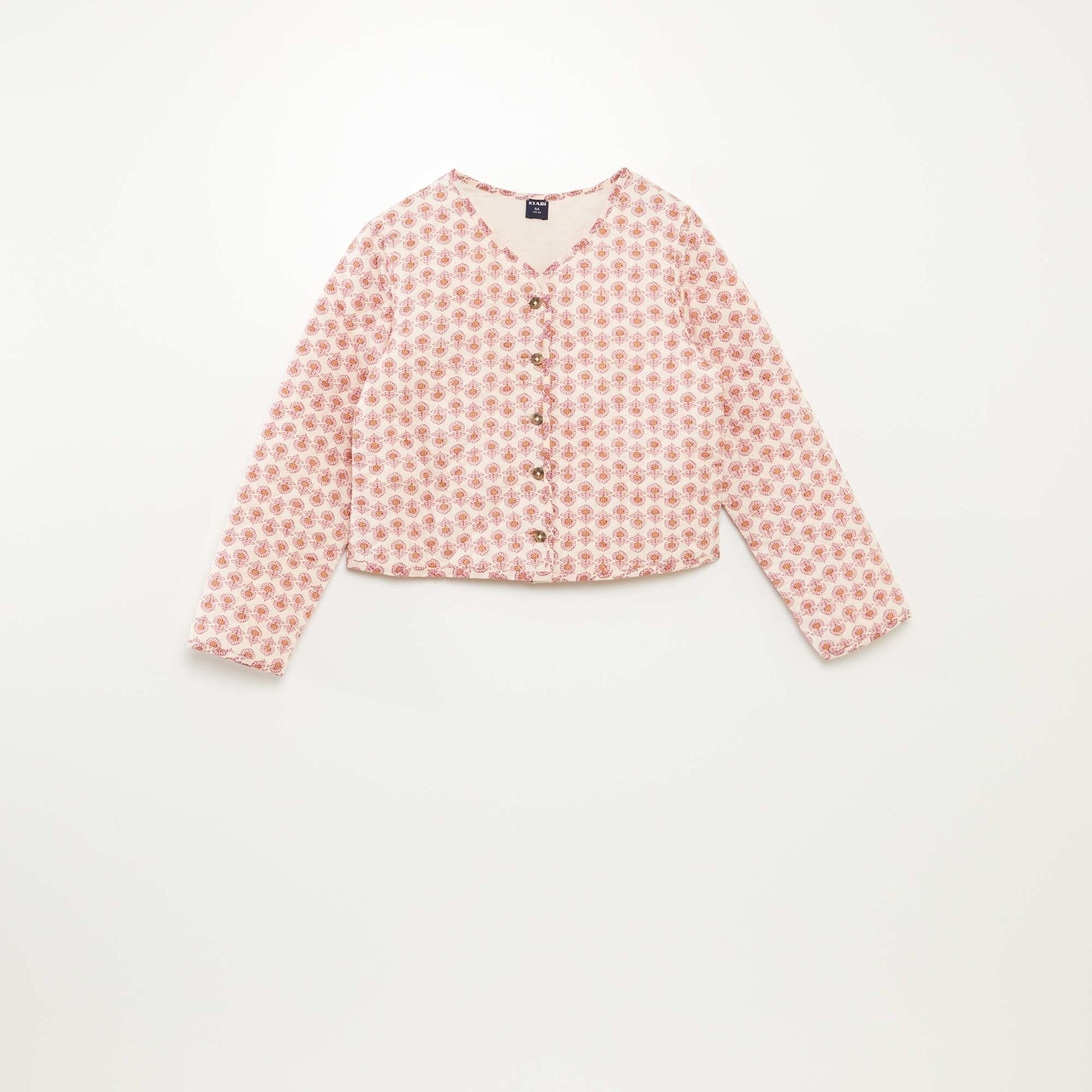 Veste à manches longues en voile de coton ROSE