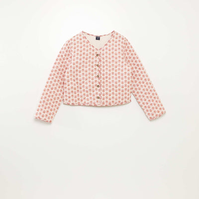 Veste à manches longues en voile de coton ROSE