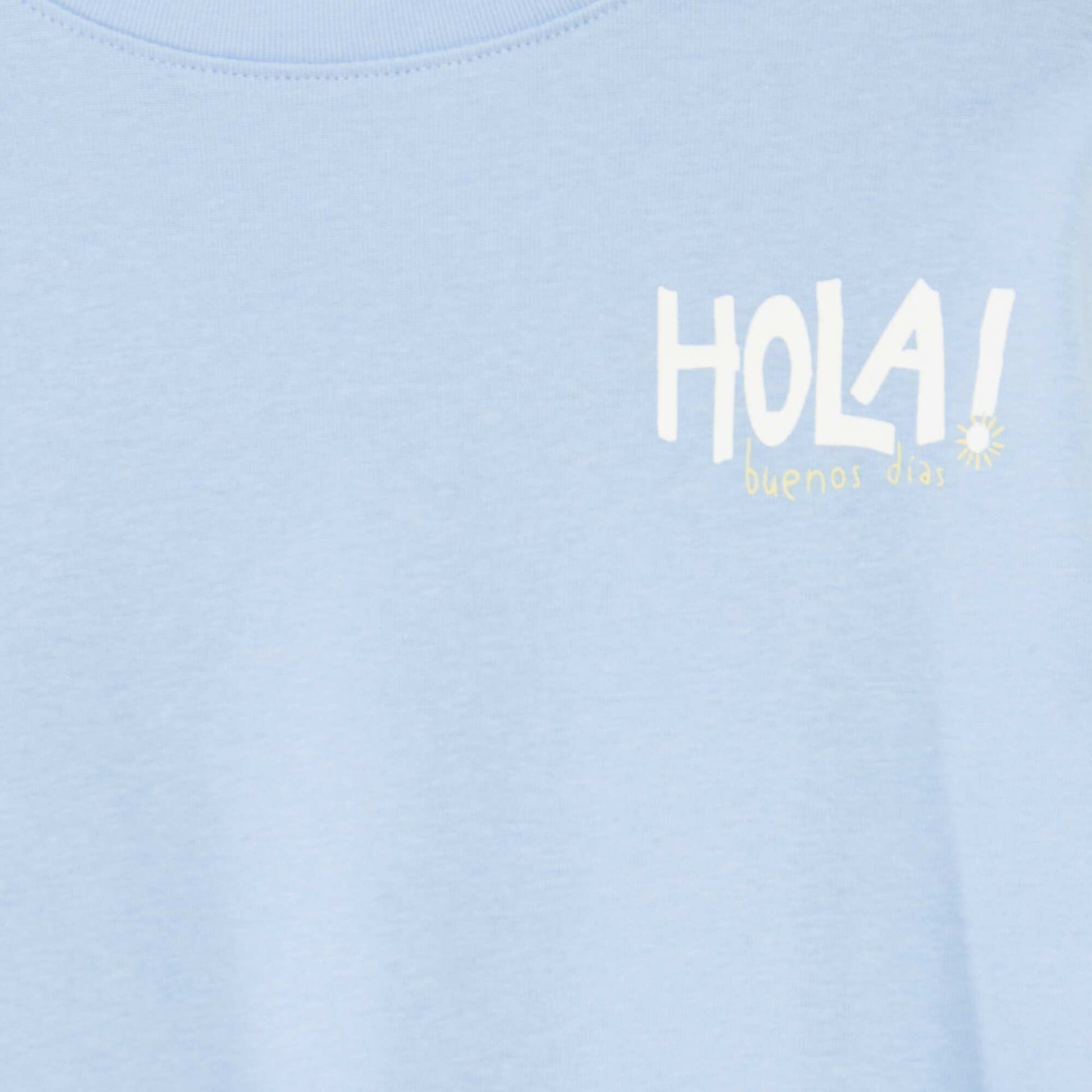 T-shirt imprimé recto/verso manches courtes BLEU