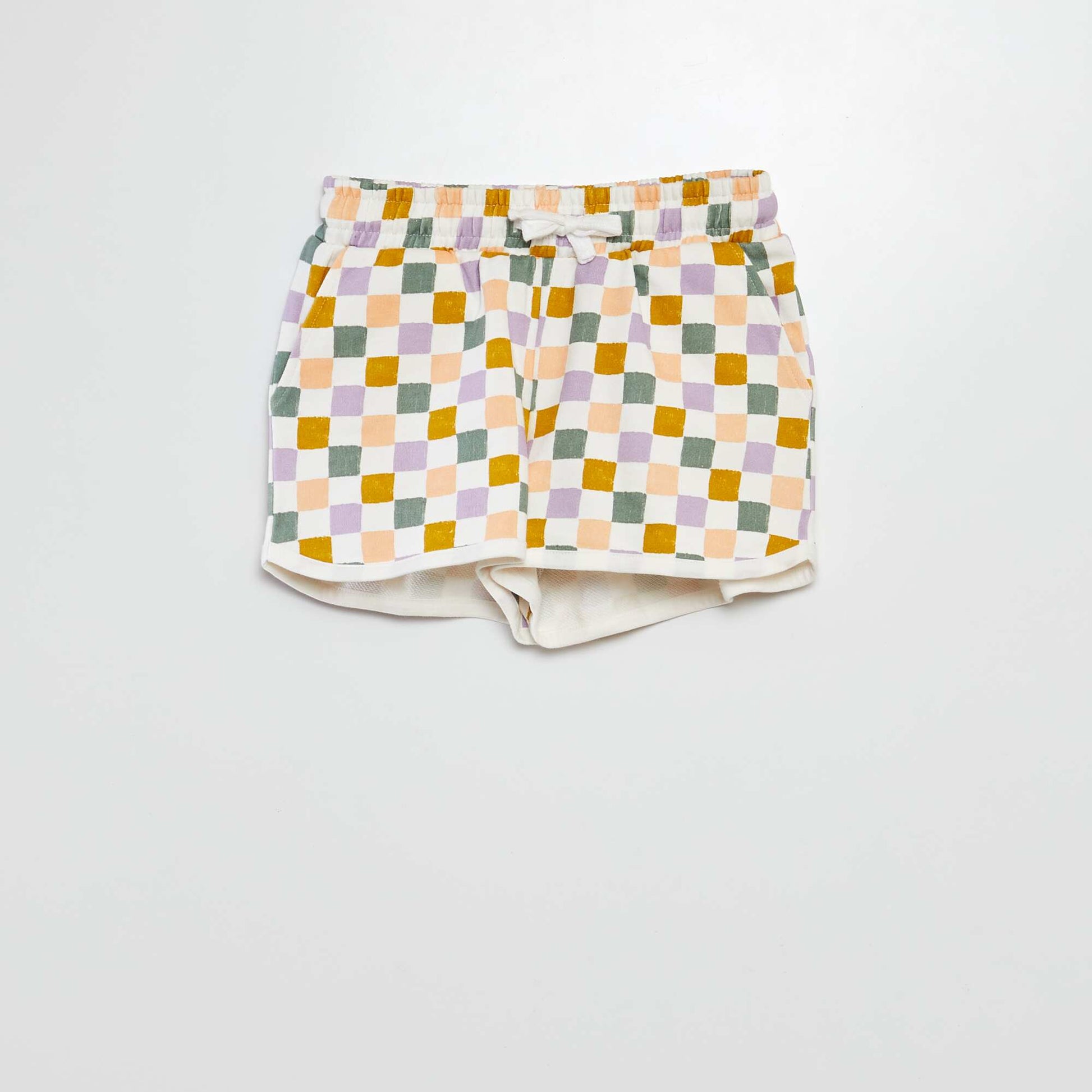 Short en molleton fin - Grafik Edition BLANC/ROSE
