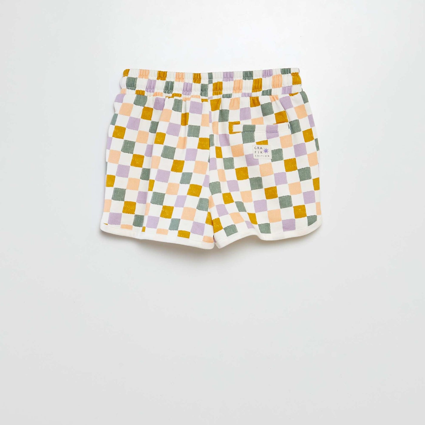Short en molleton fin - Grafik Edition BLANC/ROSE