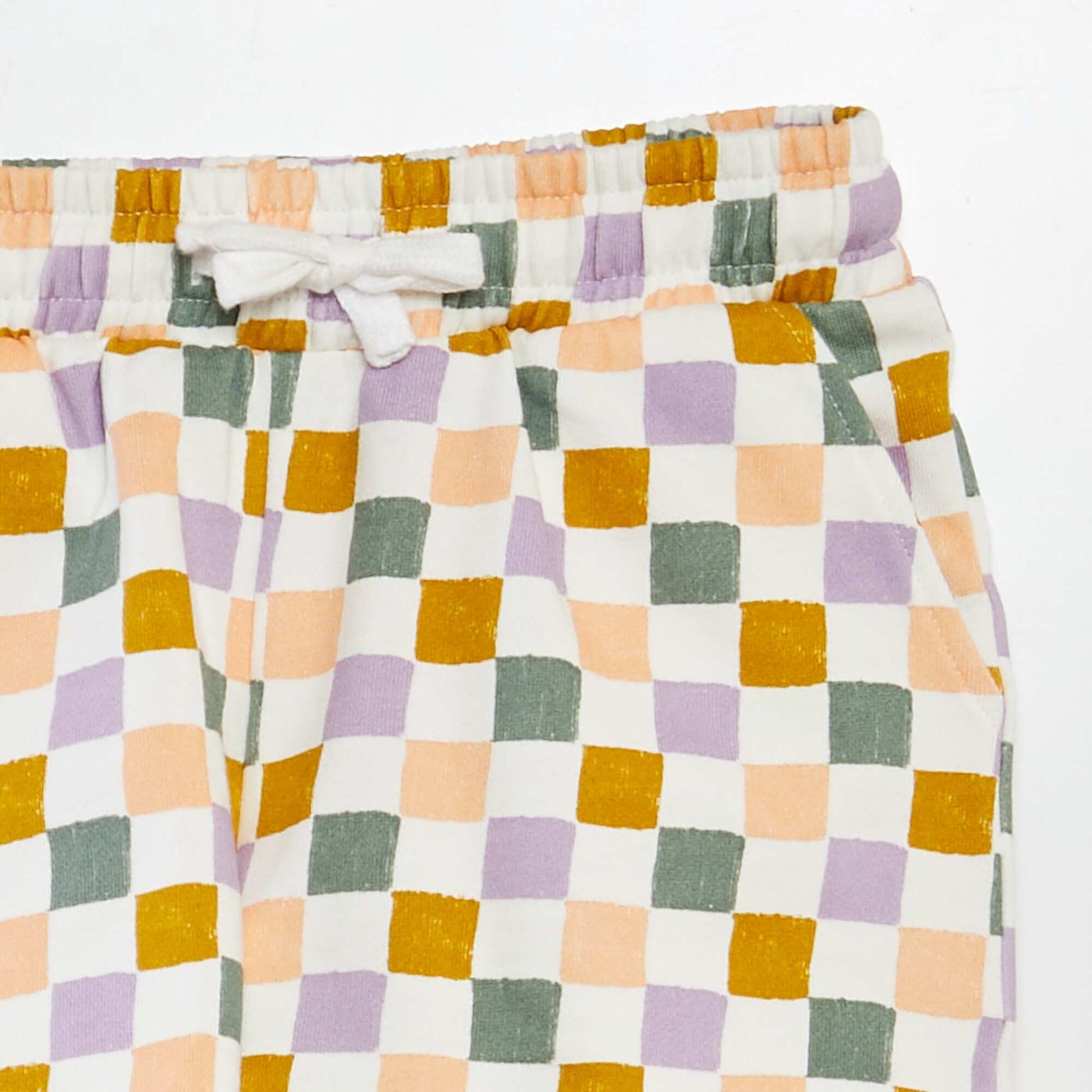 Short en molleton fin - Grafik Edition BLANC/ROSE