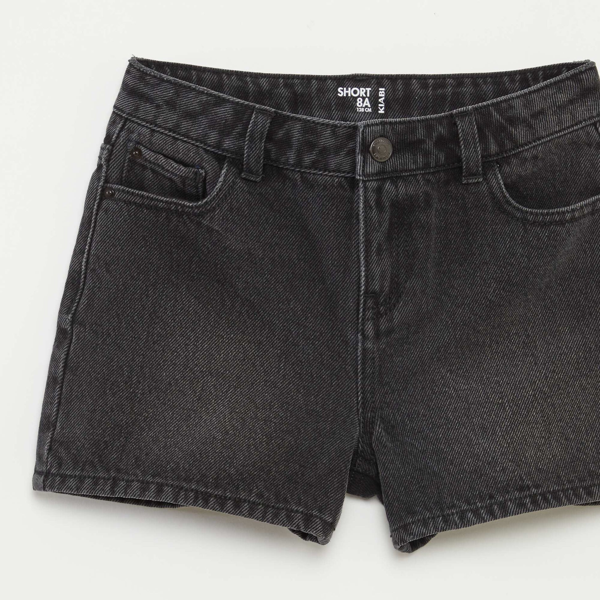 Short en jean NOIR
