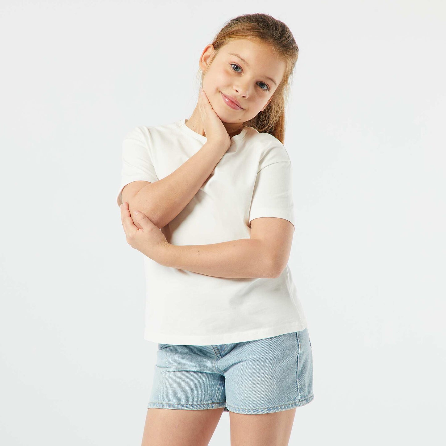 Short en jean BLEU