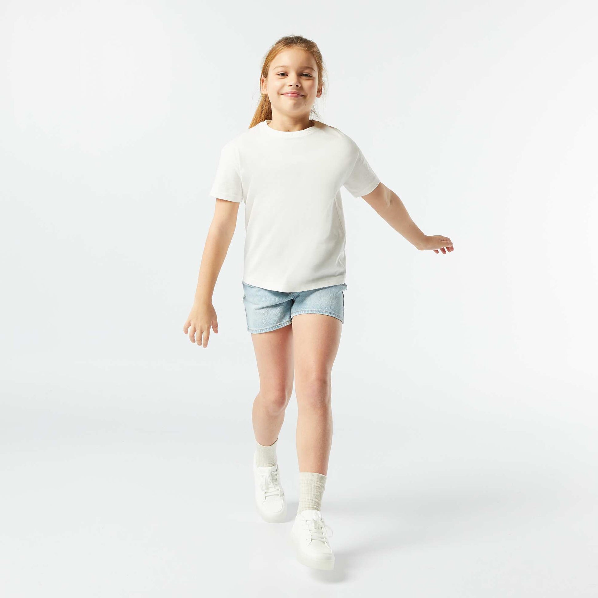 Short en jean BLEU