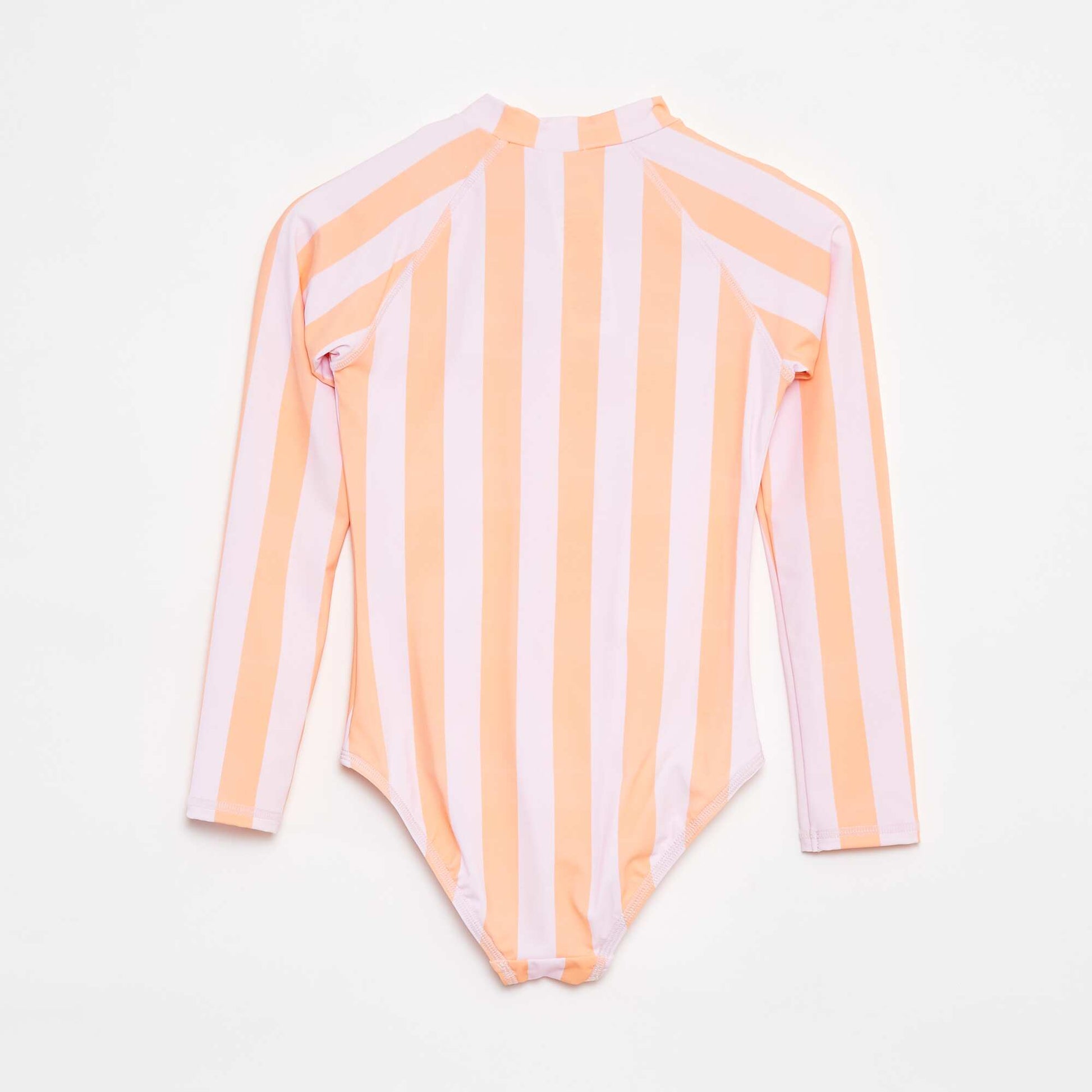 Maillot de bain forme body à manches longues ORANGE