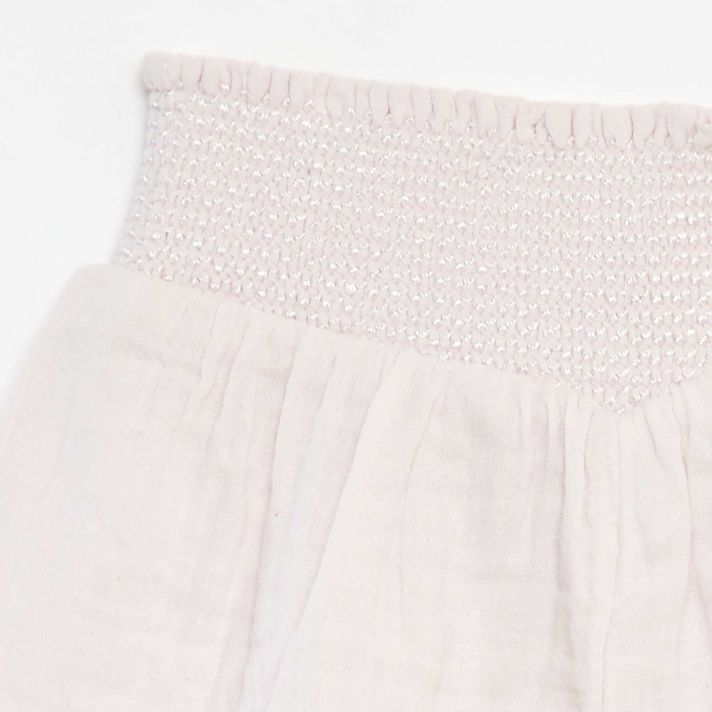 Short brodé en gaze de coton ROSE