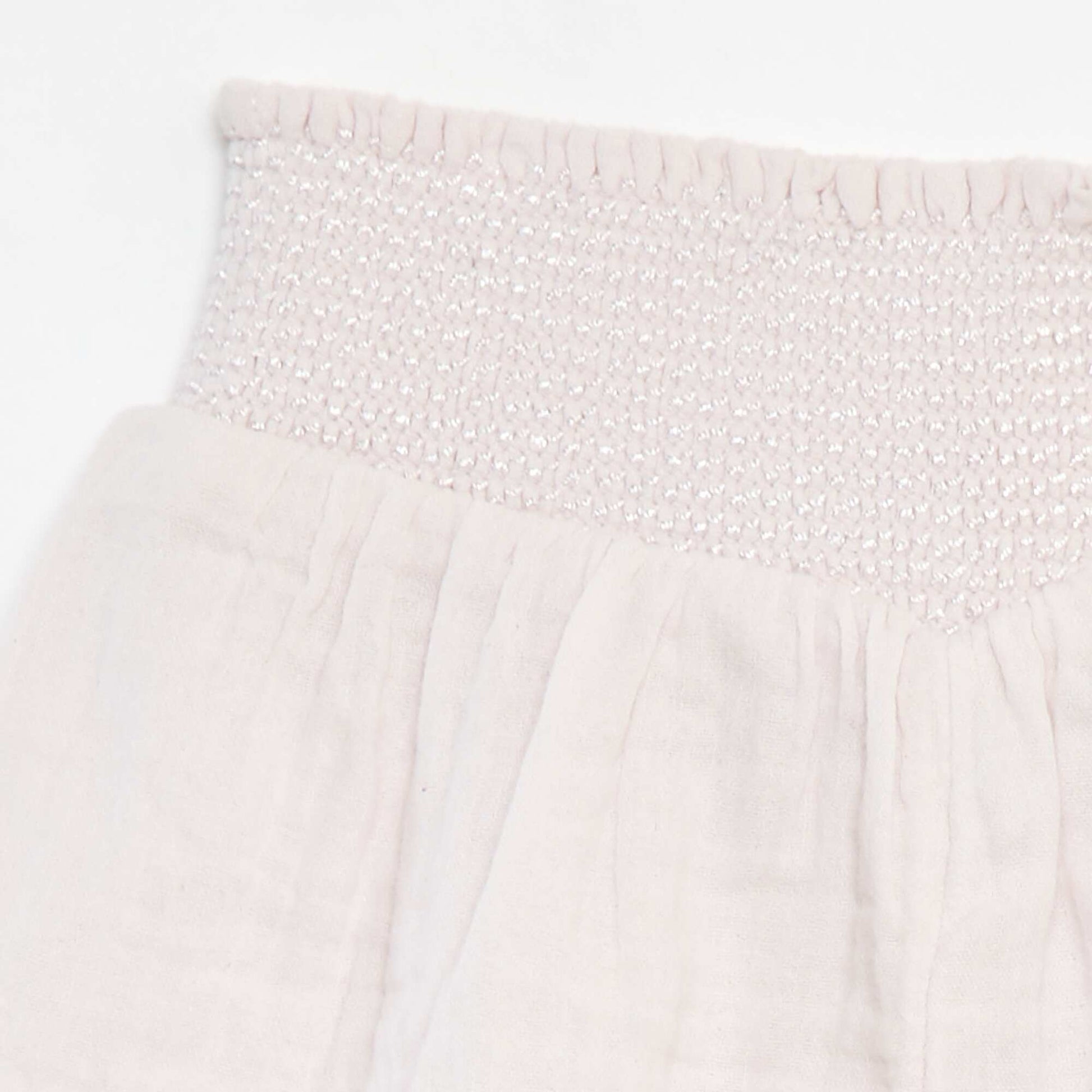 Short brodé en gaze de coton ROSE