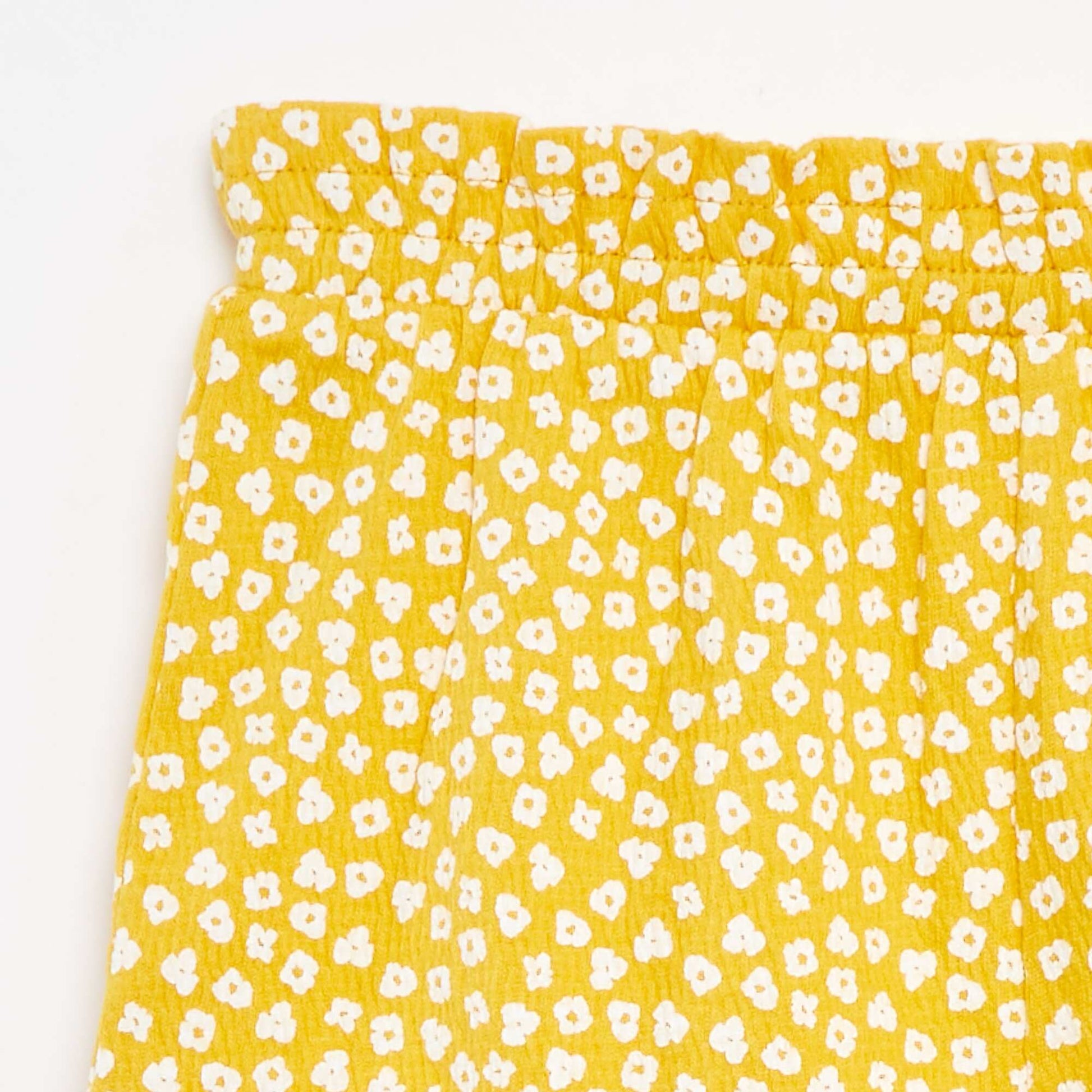 Short avec volants et imprimé JAUNE
