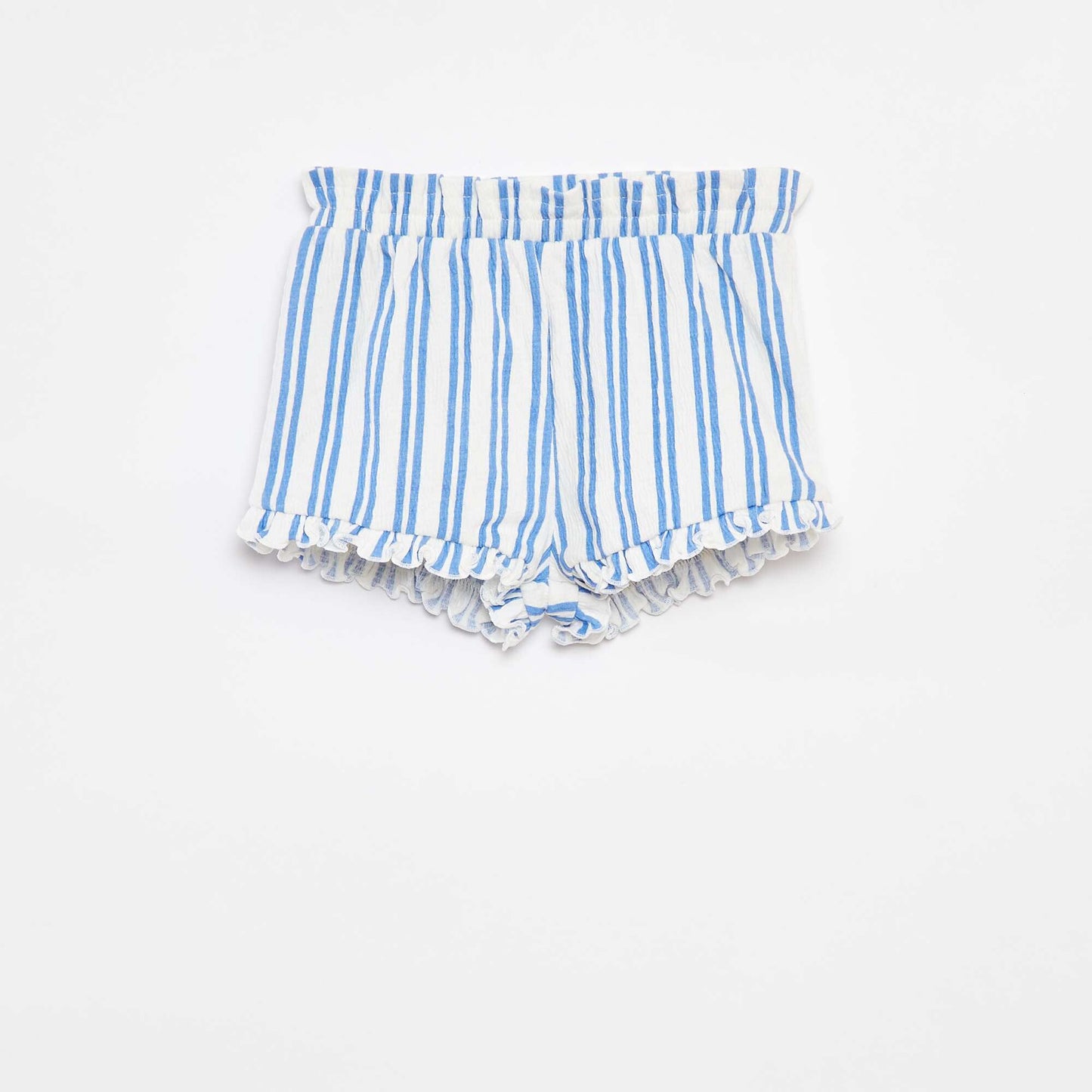 Short avec volants et imprimé BLANC