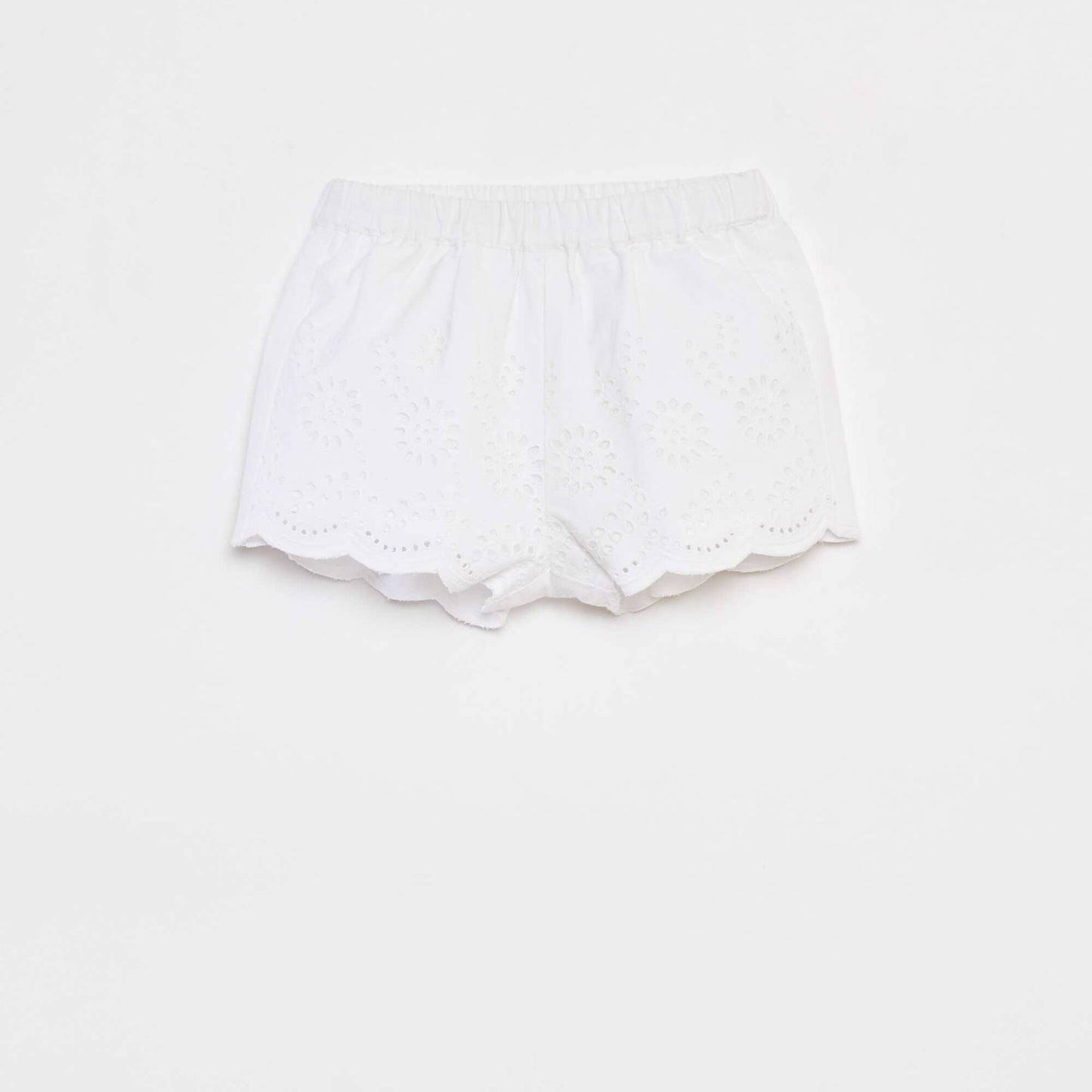 Short en broderies anglaises BLANC