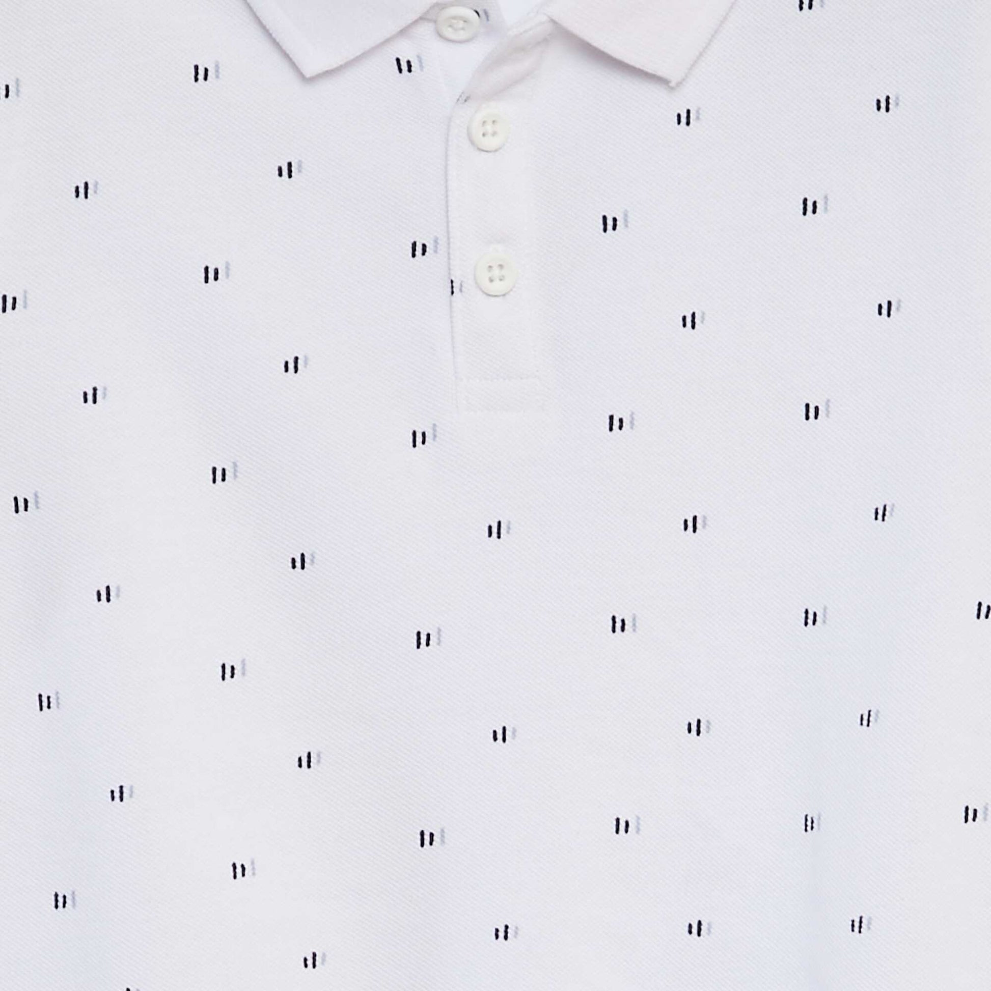 Polo en maille piquée BLANC
