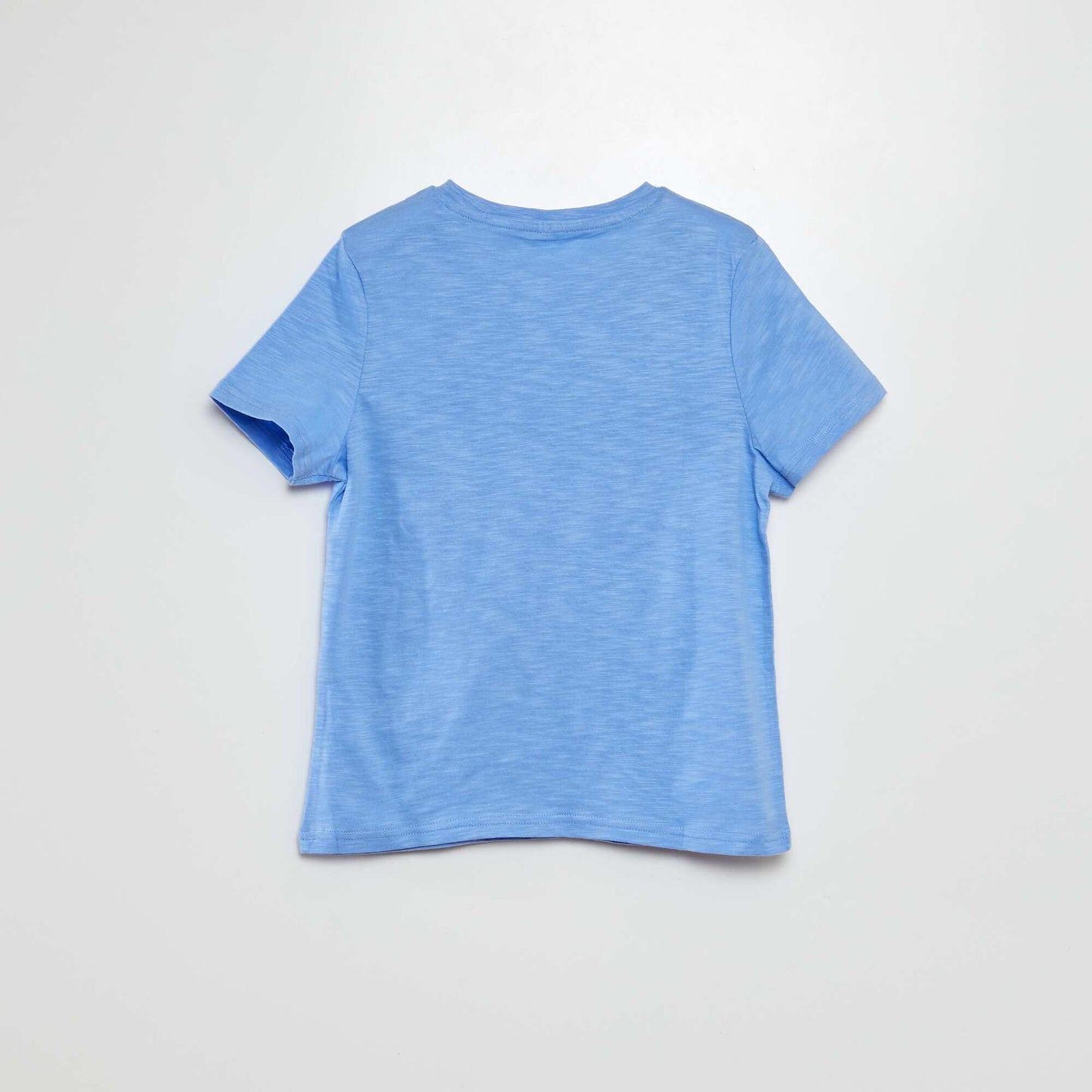 T-shirt col tunisien manches courtes BLEU