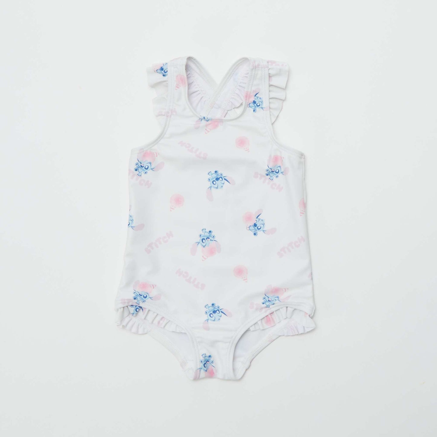 Maillot de bain avec volants 'Stitch' 'Disney' - 1 pièce BLANC