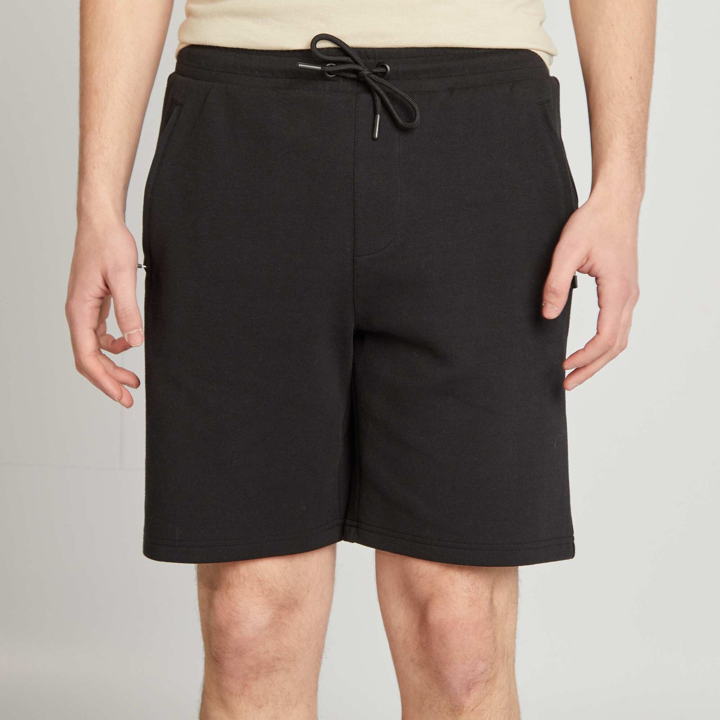 Short en molleton léger NOIR