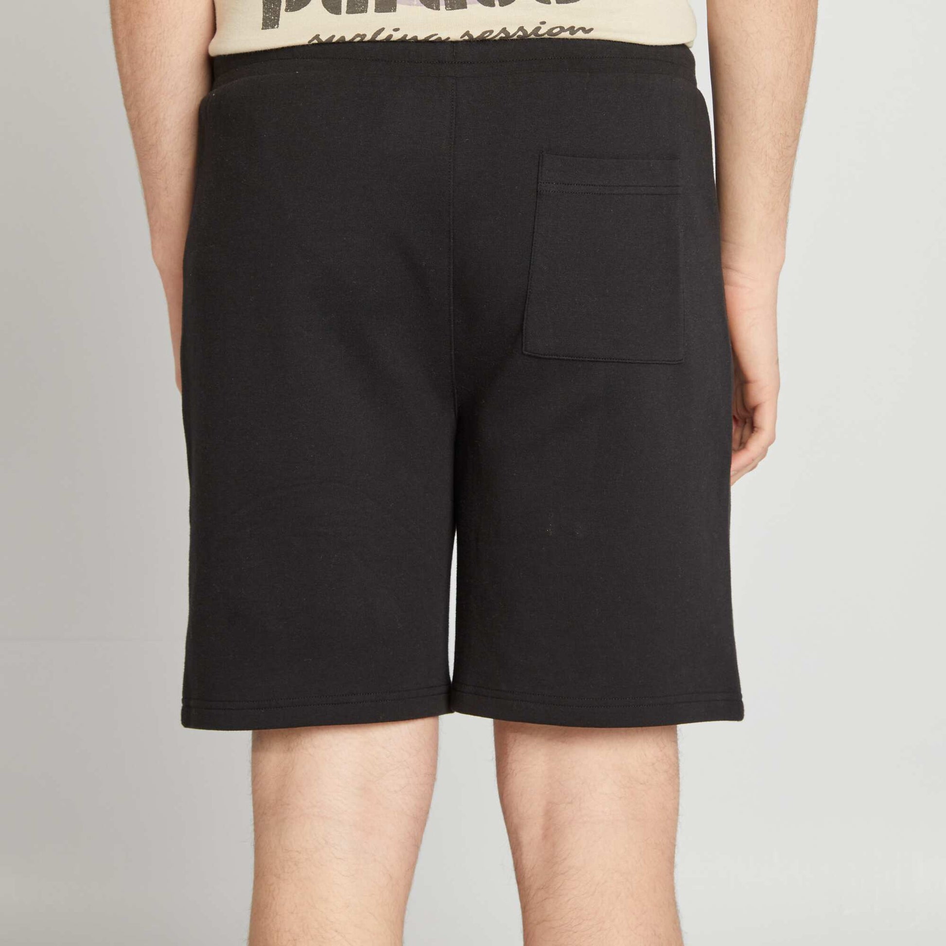 Short en molleton léger NOIR