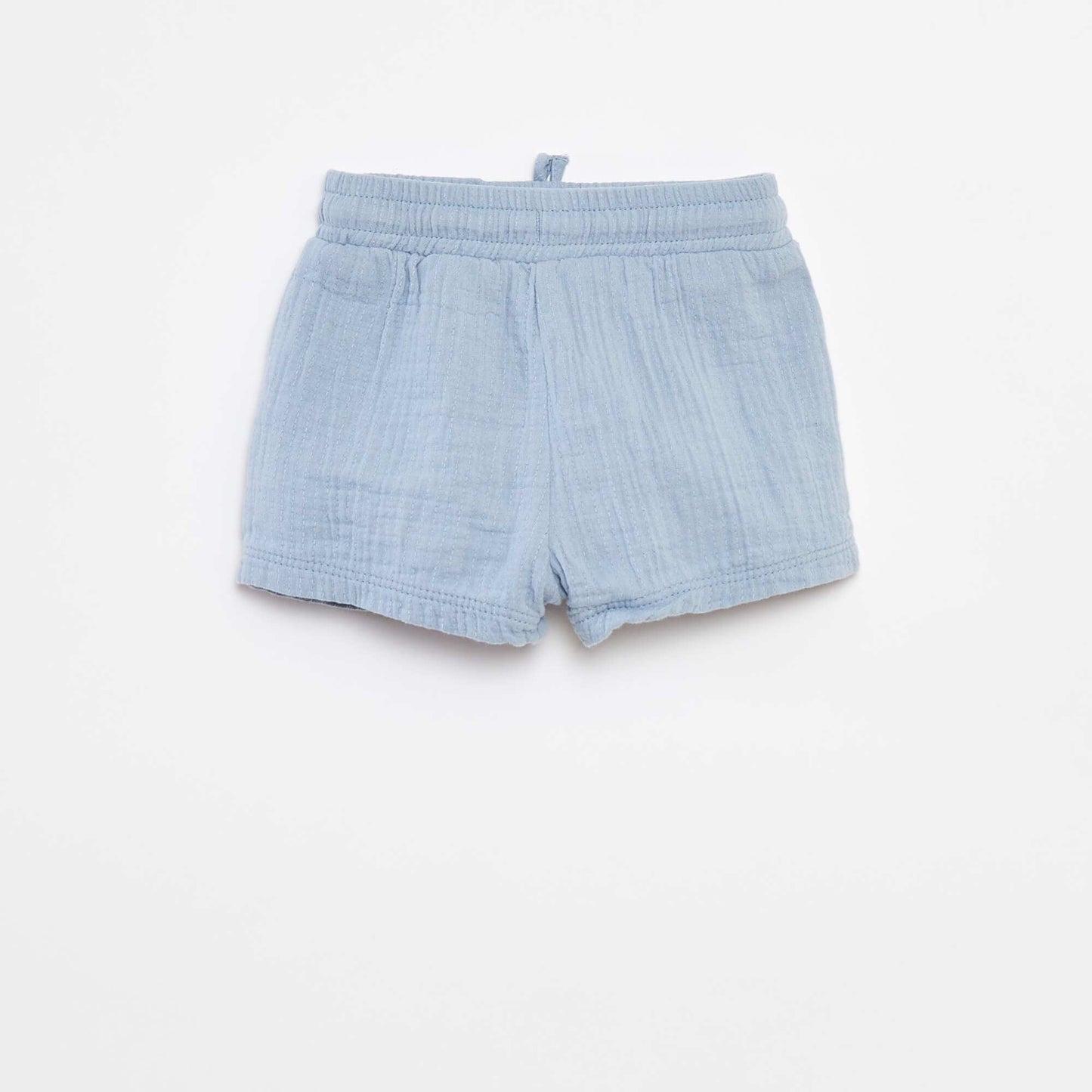 Short en gaze de coton BLEU