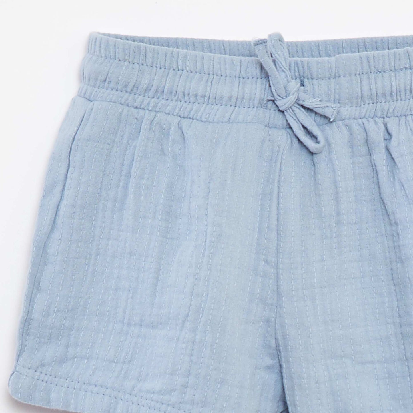 Short en gaze de coton BLEU