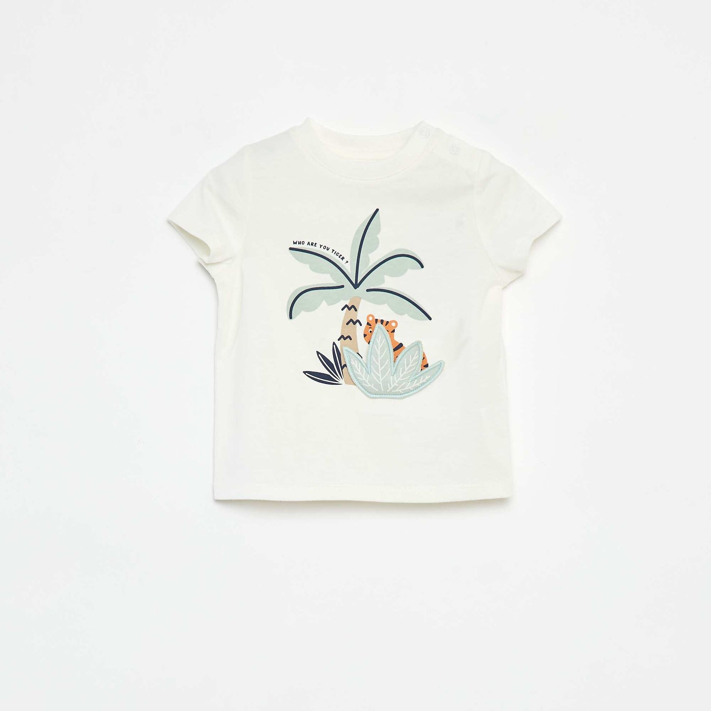 T-shirt à manches courtes avec animation BLANC