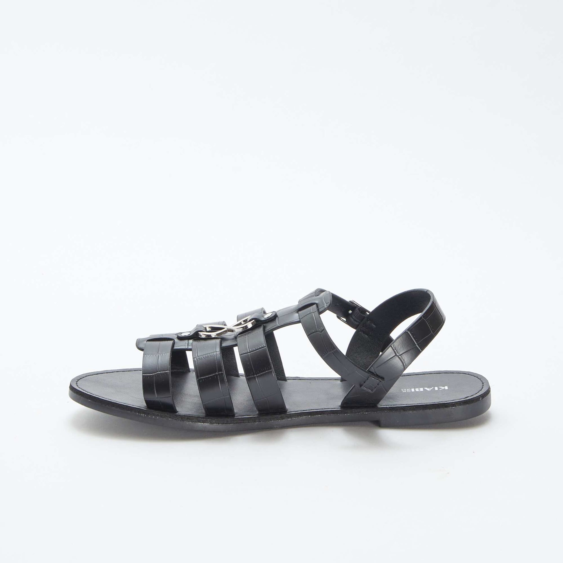 Sandales avec détails métalliques NOIR